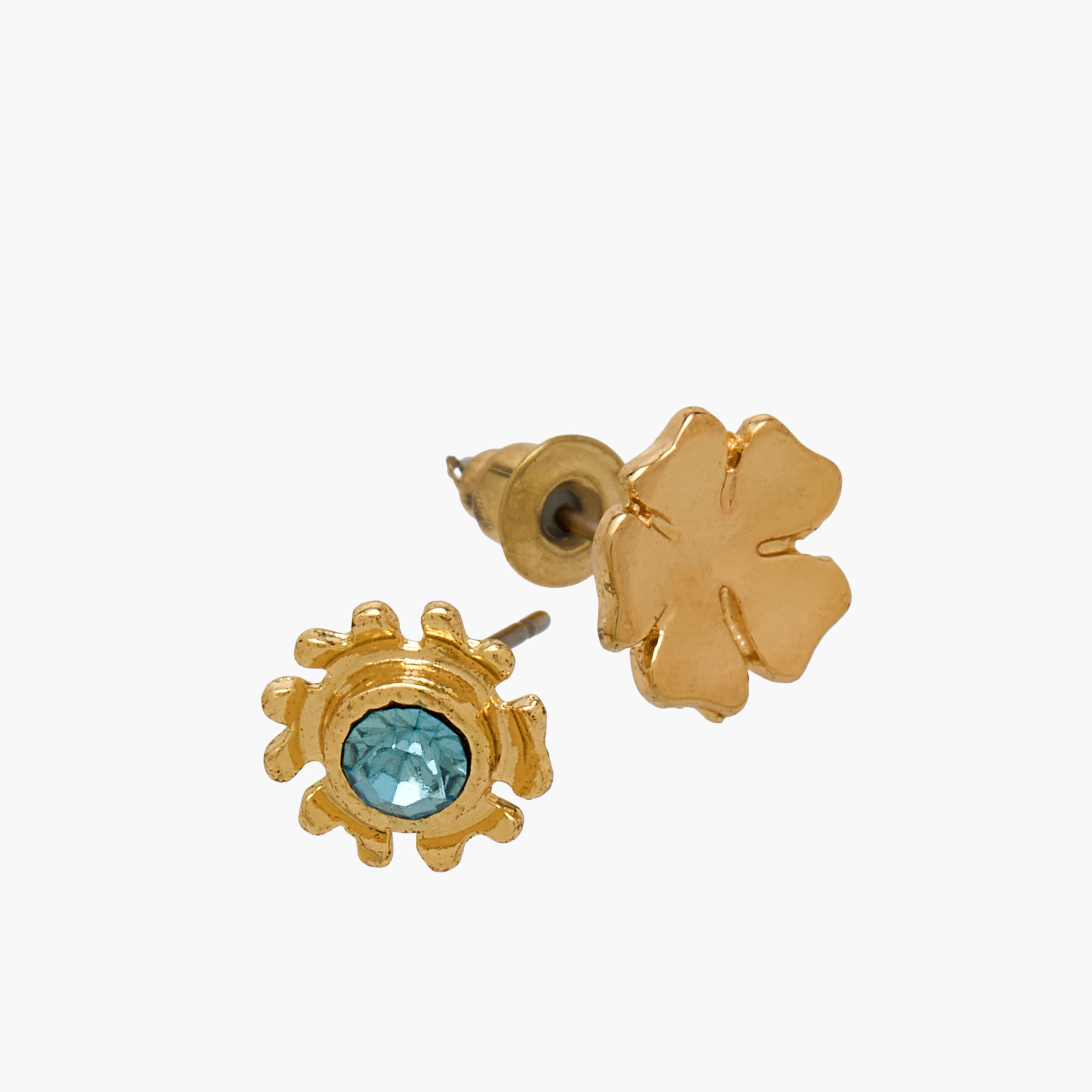 طقم حلقان مرصعة بلون ذهبي 12 قطعة بمكبس إغلاق خلفي-women-watchesandjewellery-jewellery-earrings-image-4