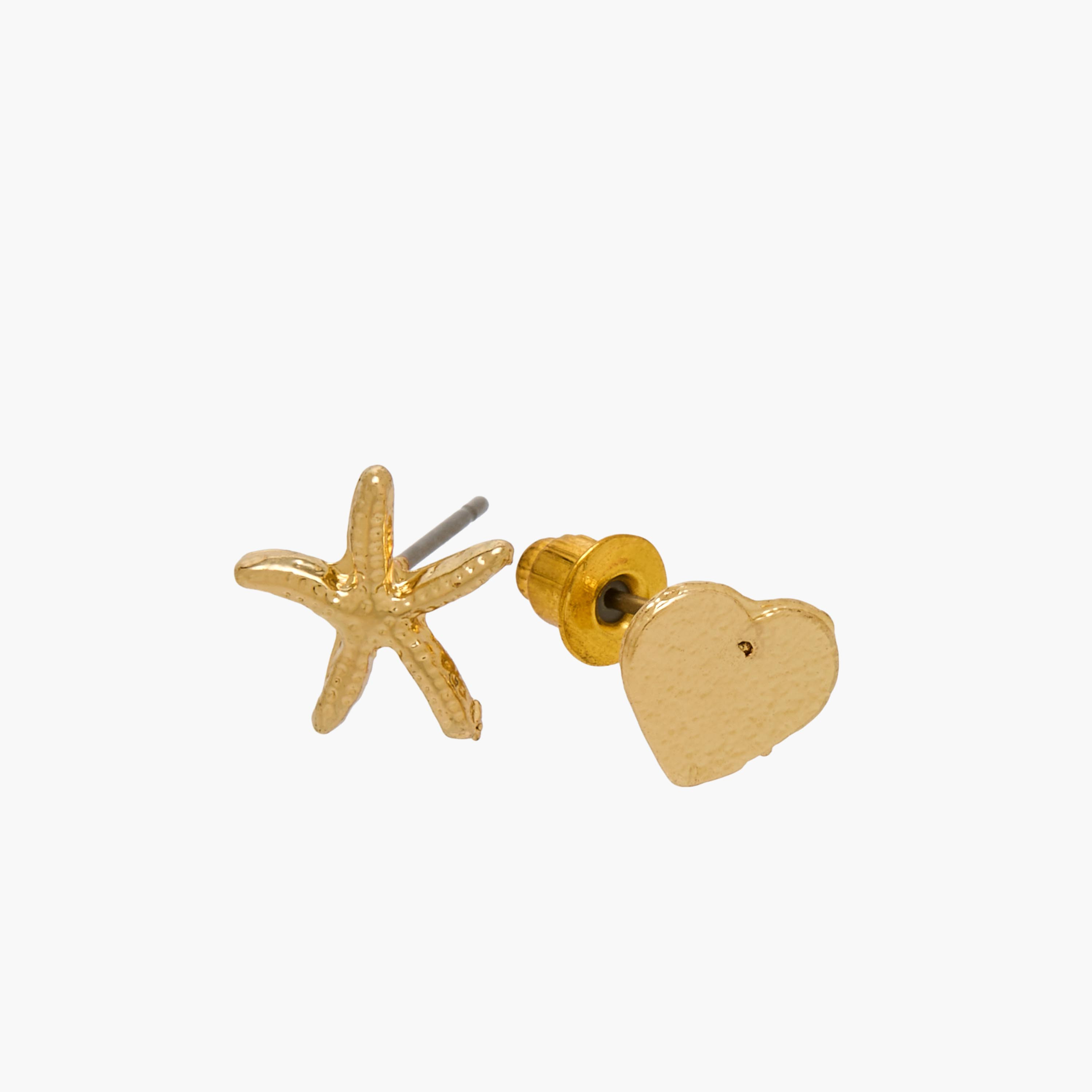 طقم حلقان بلون ذهبي 12 قطعة بمكبس إغلاق خلفي-women-watchesandjewellery-jewellery-earrings-image-4