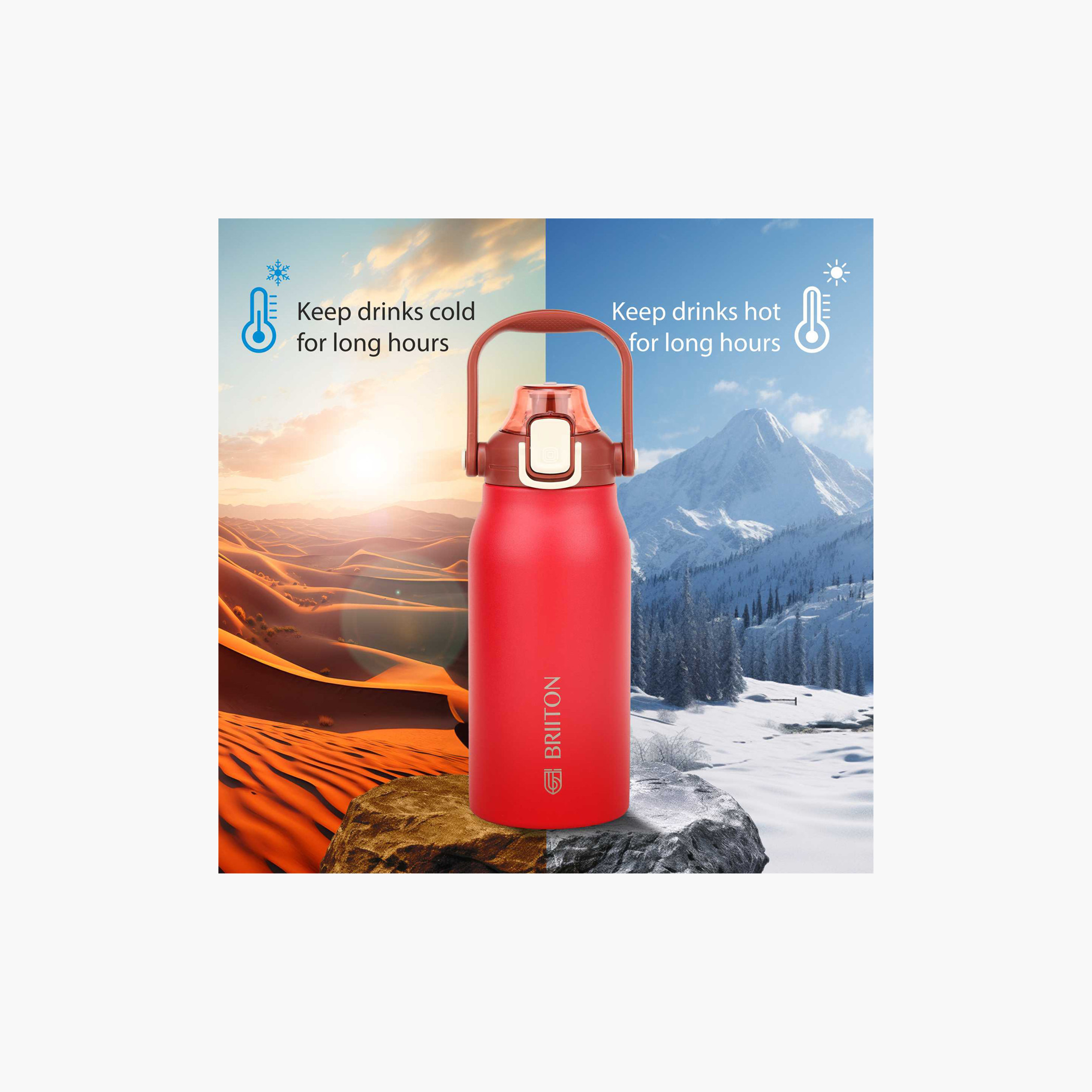 قارورة مياه ستانليس ستيل عازلة للحرارة من بريتون - 1.3 لتر-school-waterbottles-image-3
