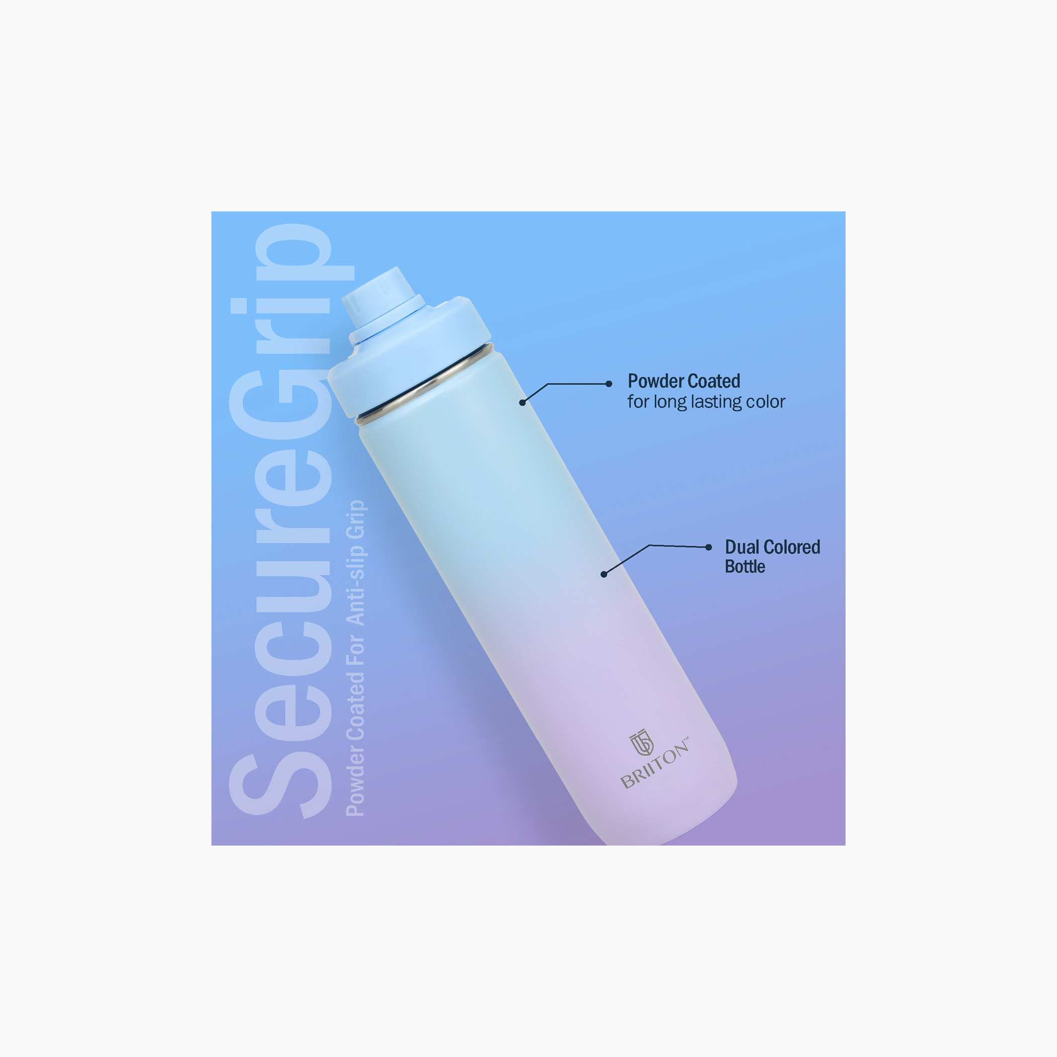 Briiton Ombre Stainless Steel Insulated Water Bottle - 750 ml-school-waterbottles-image-9