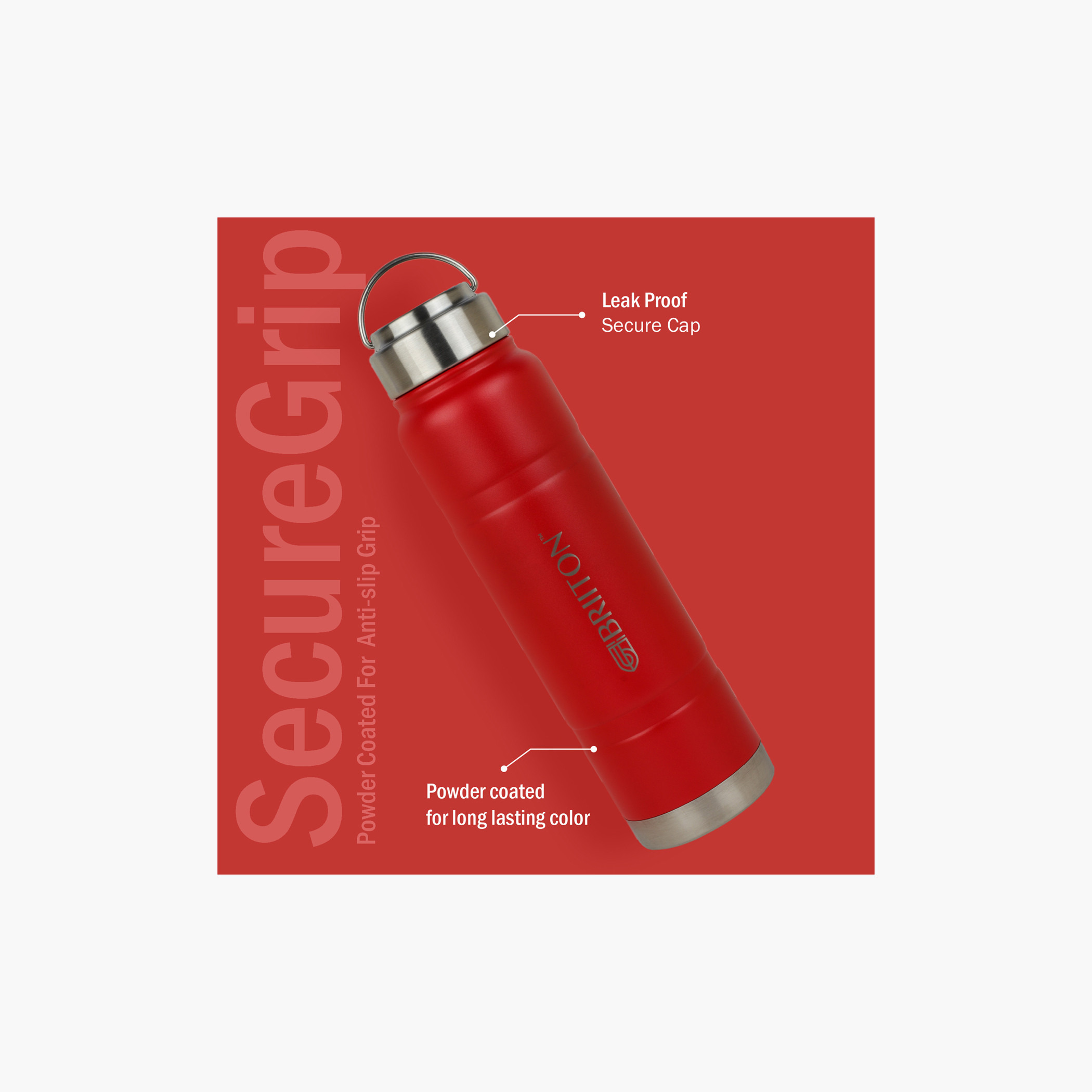 Briiton Stainless Steel Insulated Water Bottle - 750 ml-school-waterbottles-image-3