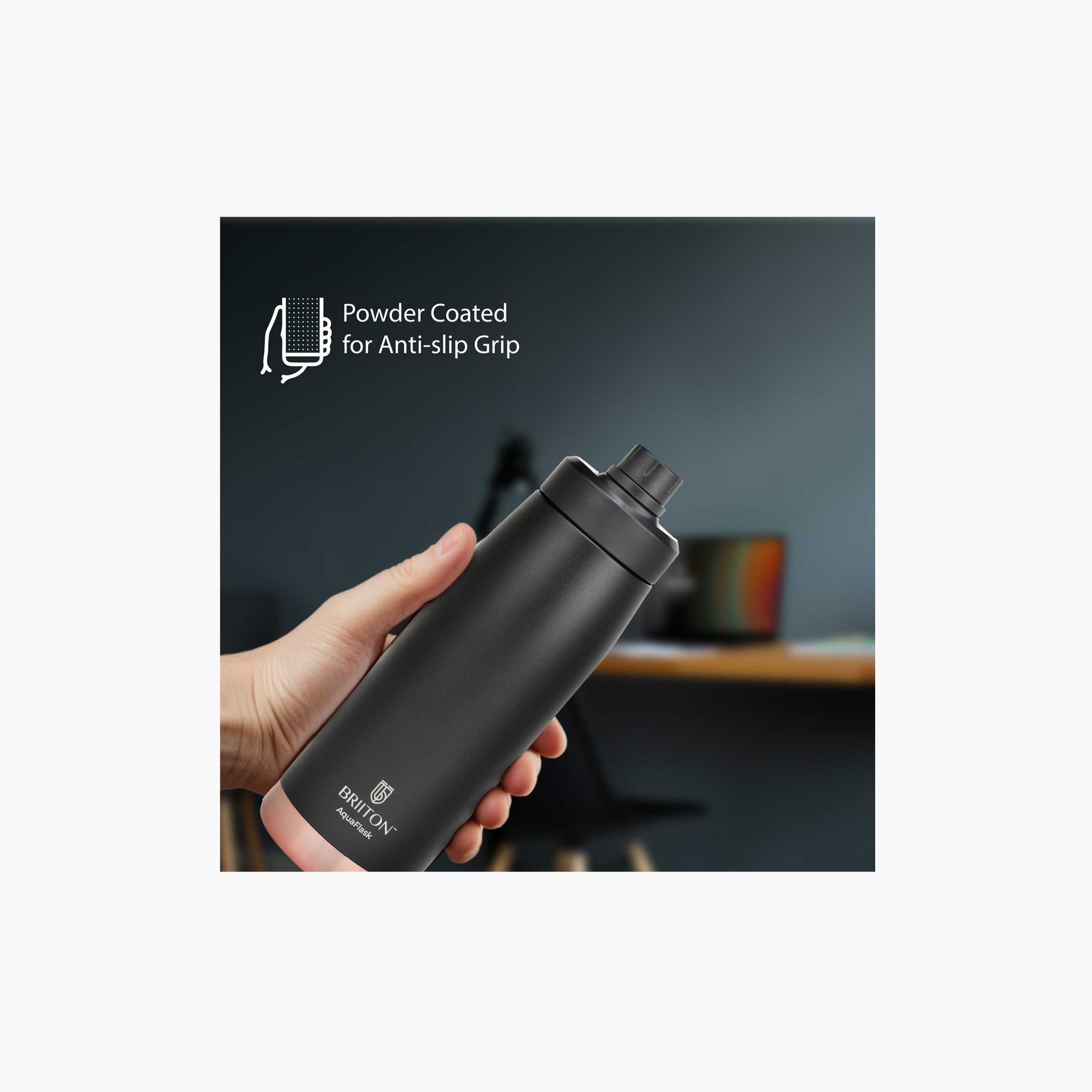 Briiton Stainless Steel Insulated Water Bottle - 1 L-school-waterbottles-image-37