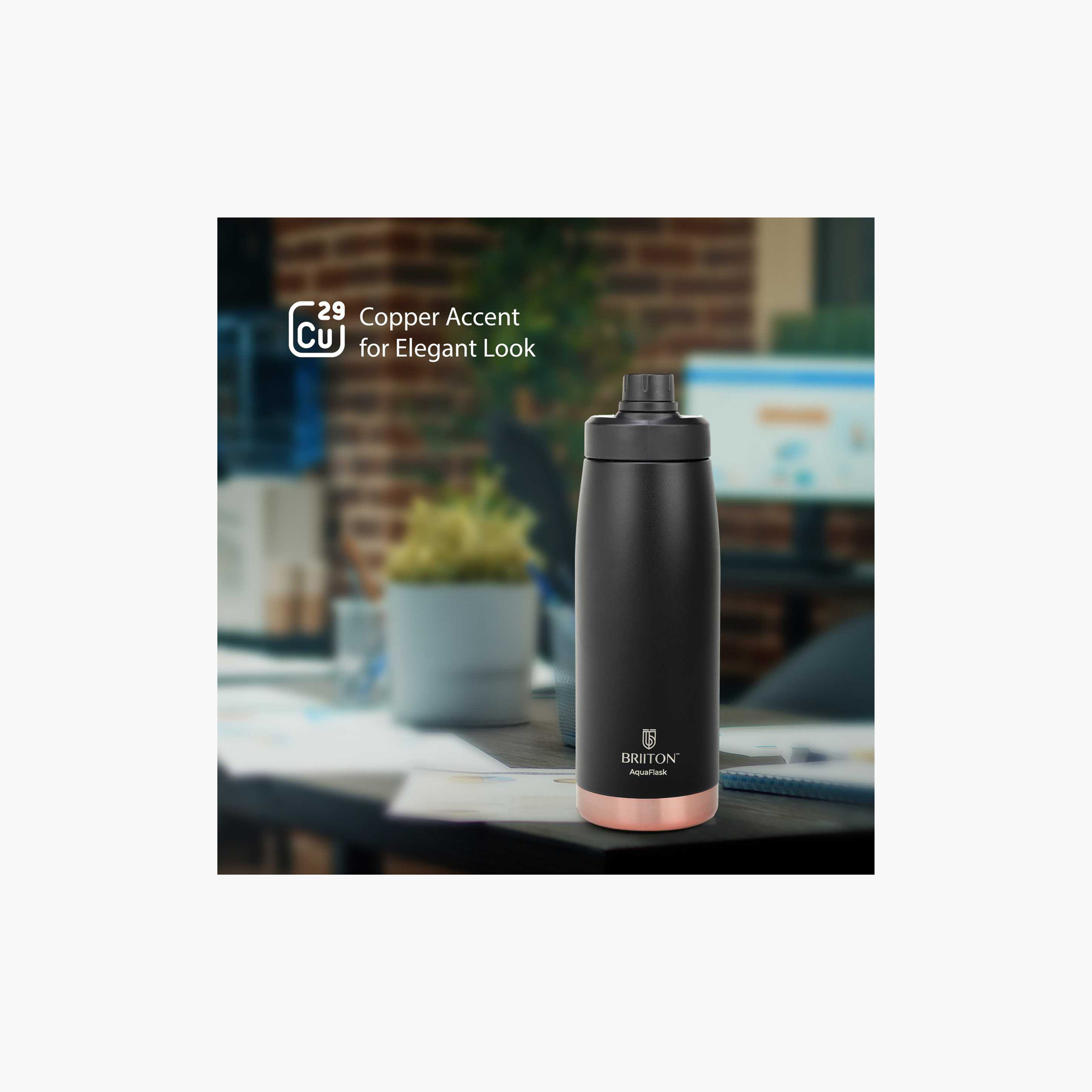 Briiton Stainless Steel Insulated Water Bottle - 1 L-school-waterbottles-image-40