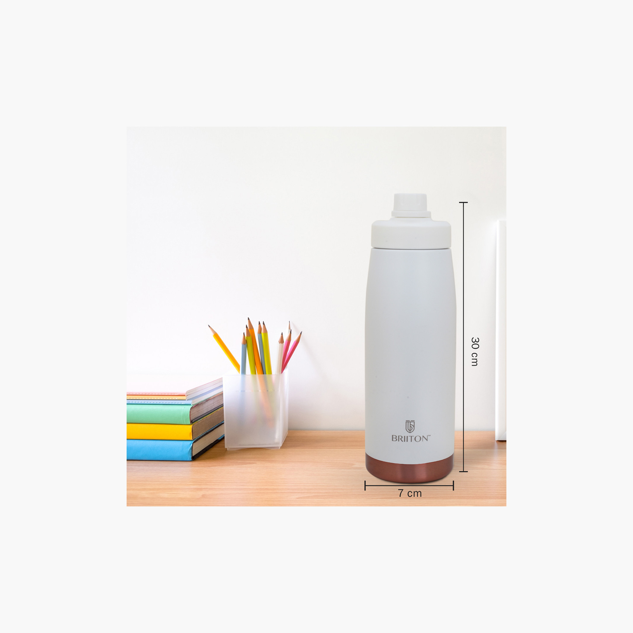 Briiton Stainless Steel Insulated Water Bottle - 1 L-school-waterbottles-image-18