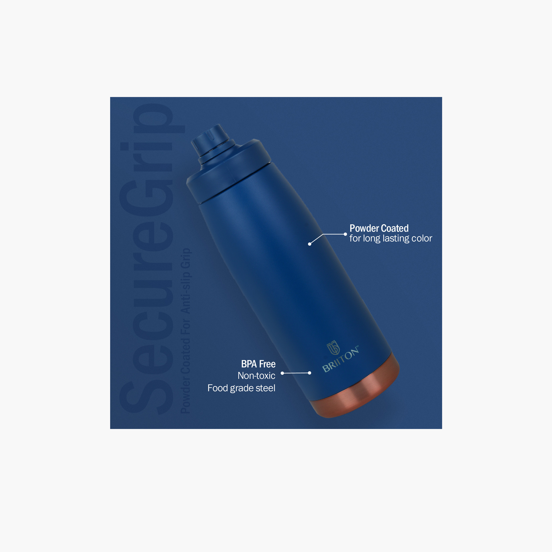 Briiton Stainless Steel Insulated Bottle - 1 L-school-waterbottles-image-3