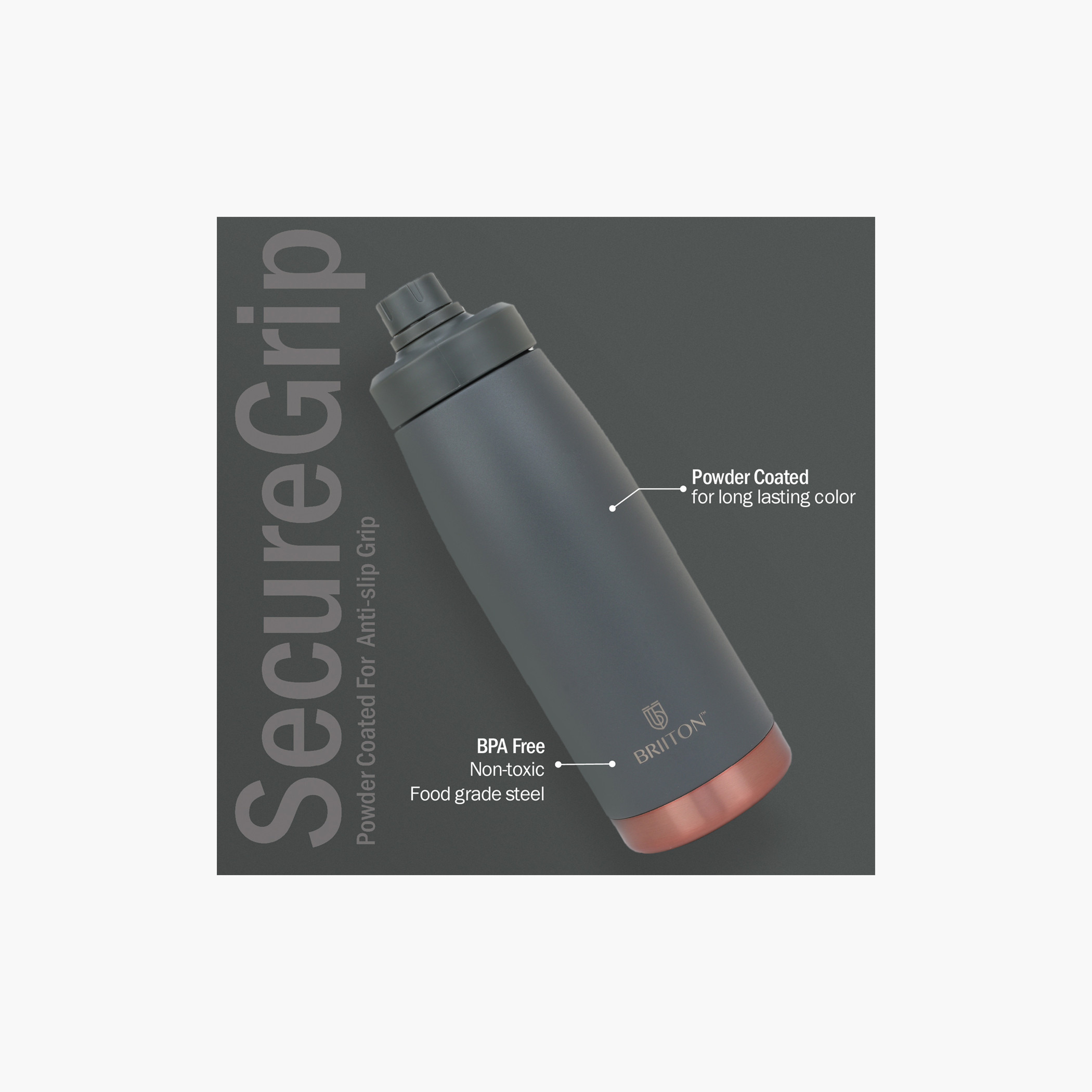 Briiton Stainless Steel Insulated Water Bottle - 1 L-school-waterbottles-image-10