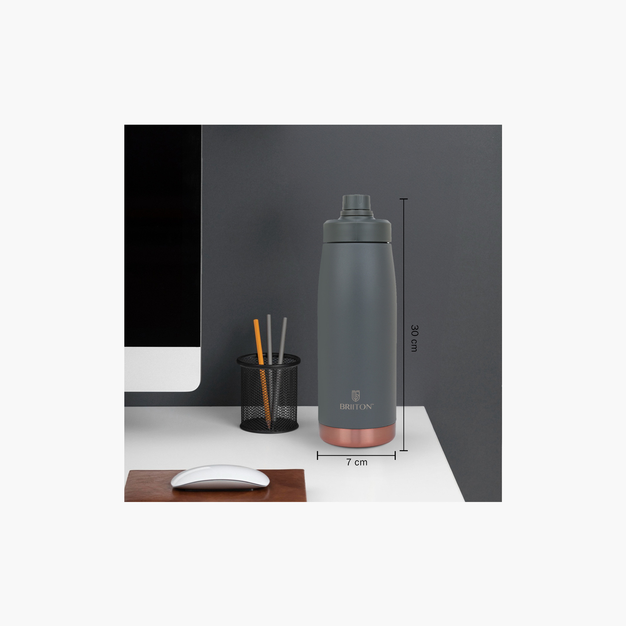 Briiton Stainless Steel Insulated Water Bottle - 1 L-school-waterbottles-image-12