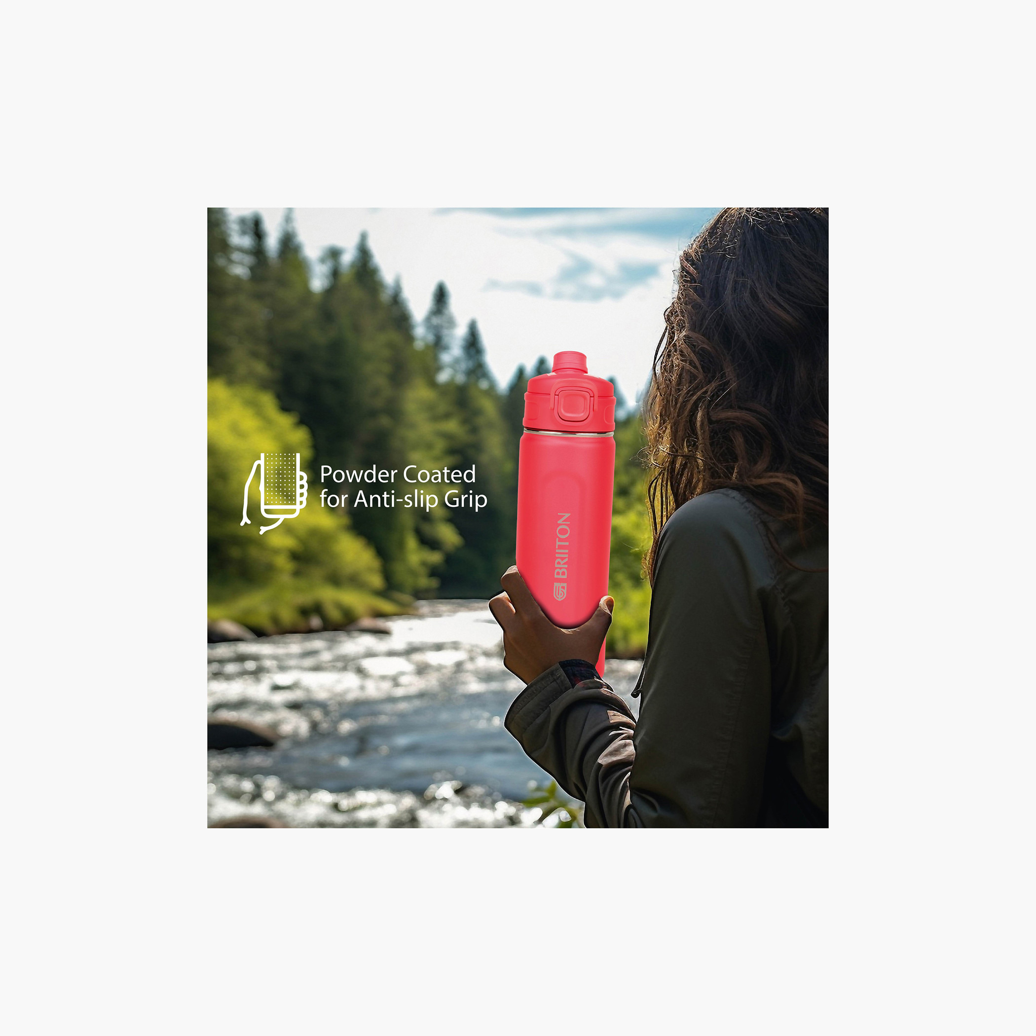 Briiton Stainless Steel Insulated Water Bottle - 1 L-school-waterbottles-image-30