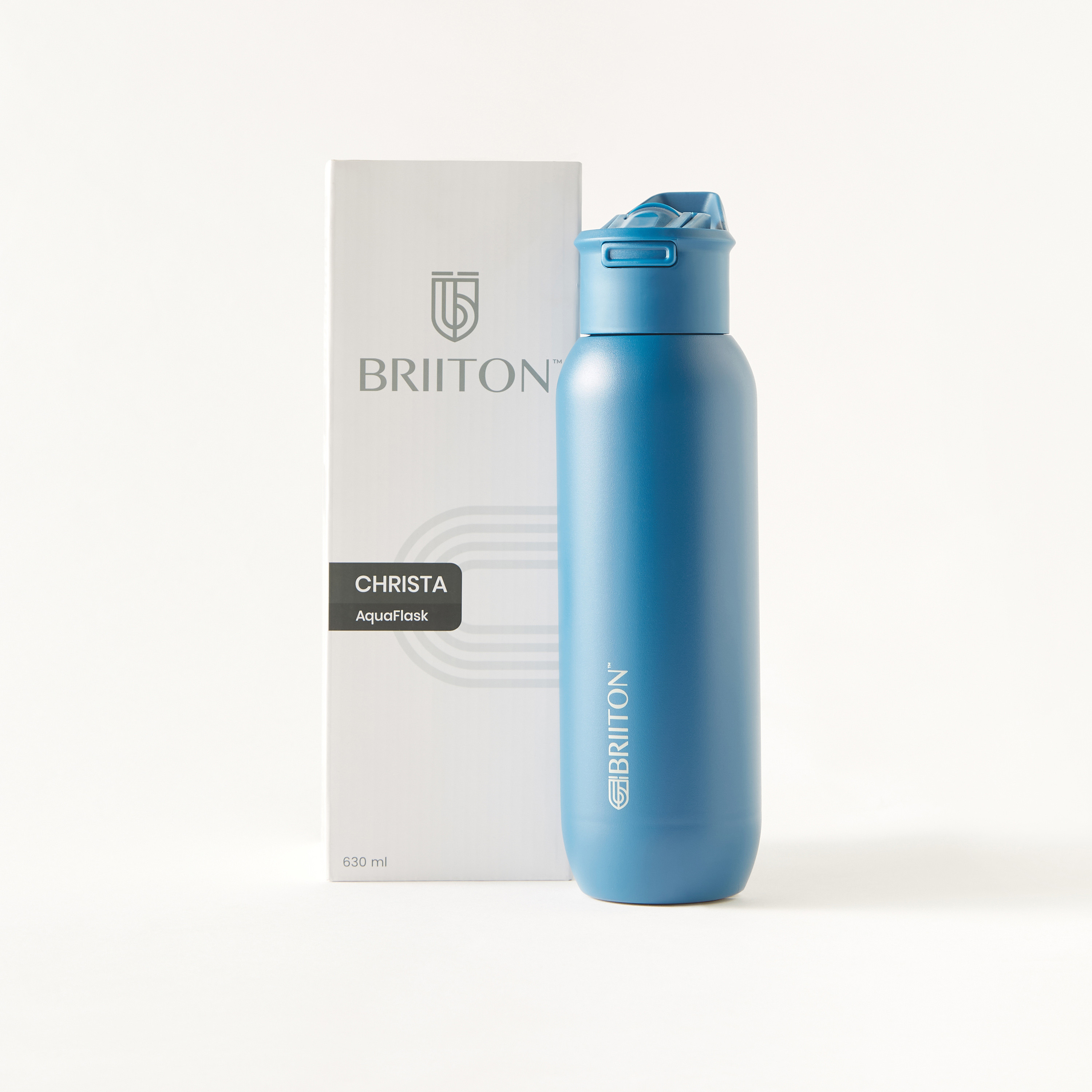 قارورة مياه ستانلس ستيل بقشة وطبعات شعار من بريتون - 630 مل-school-waterbottles-image-6
