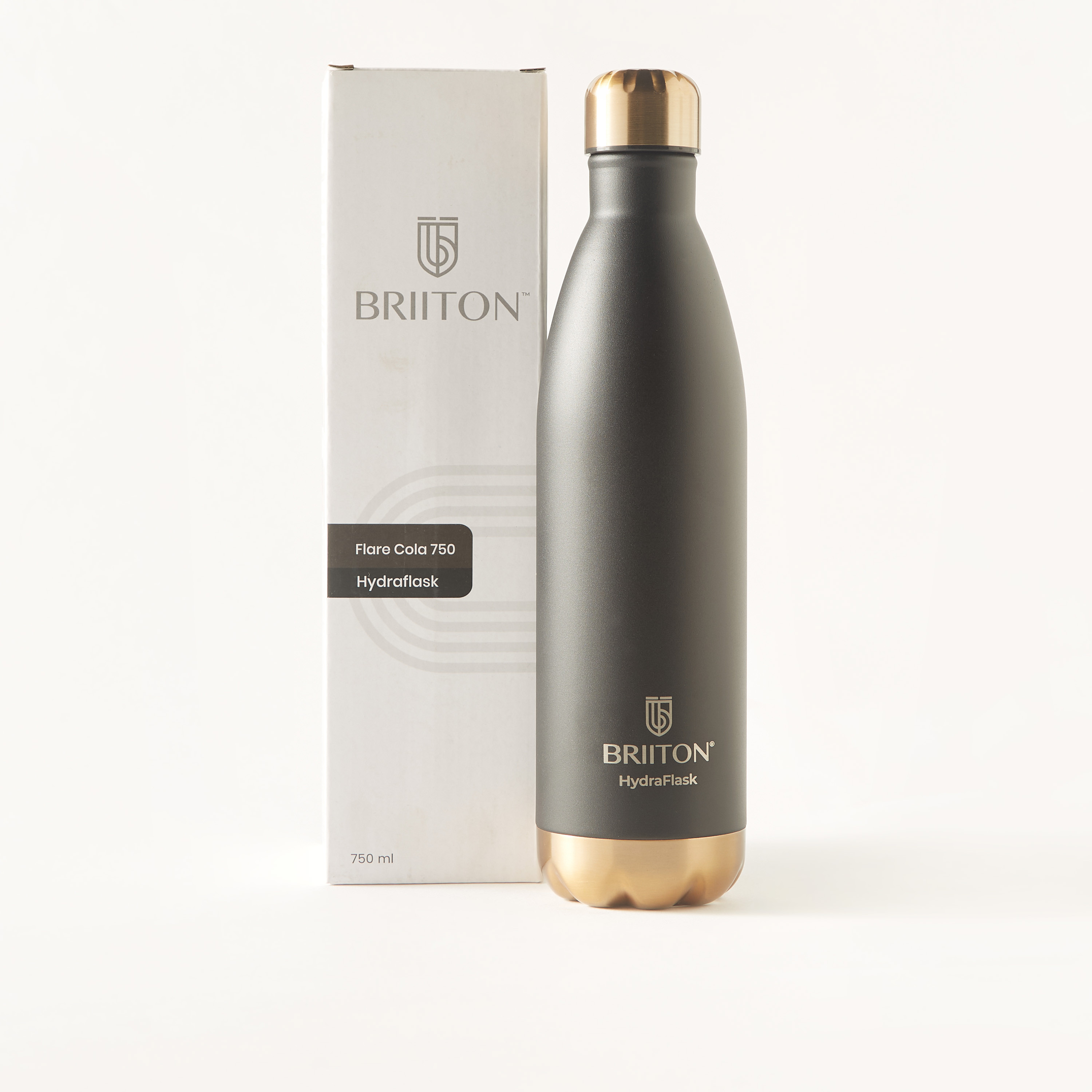 قارورة مياه ستانلس ستيل عازلة للحرارة بطبعات شعار من بريتون - 750 مل-school-waterbottles-image-6