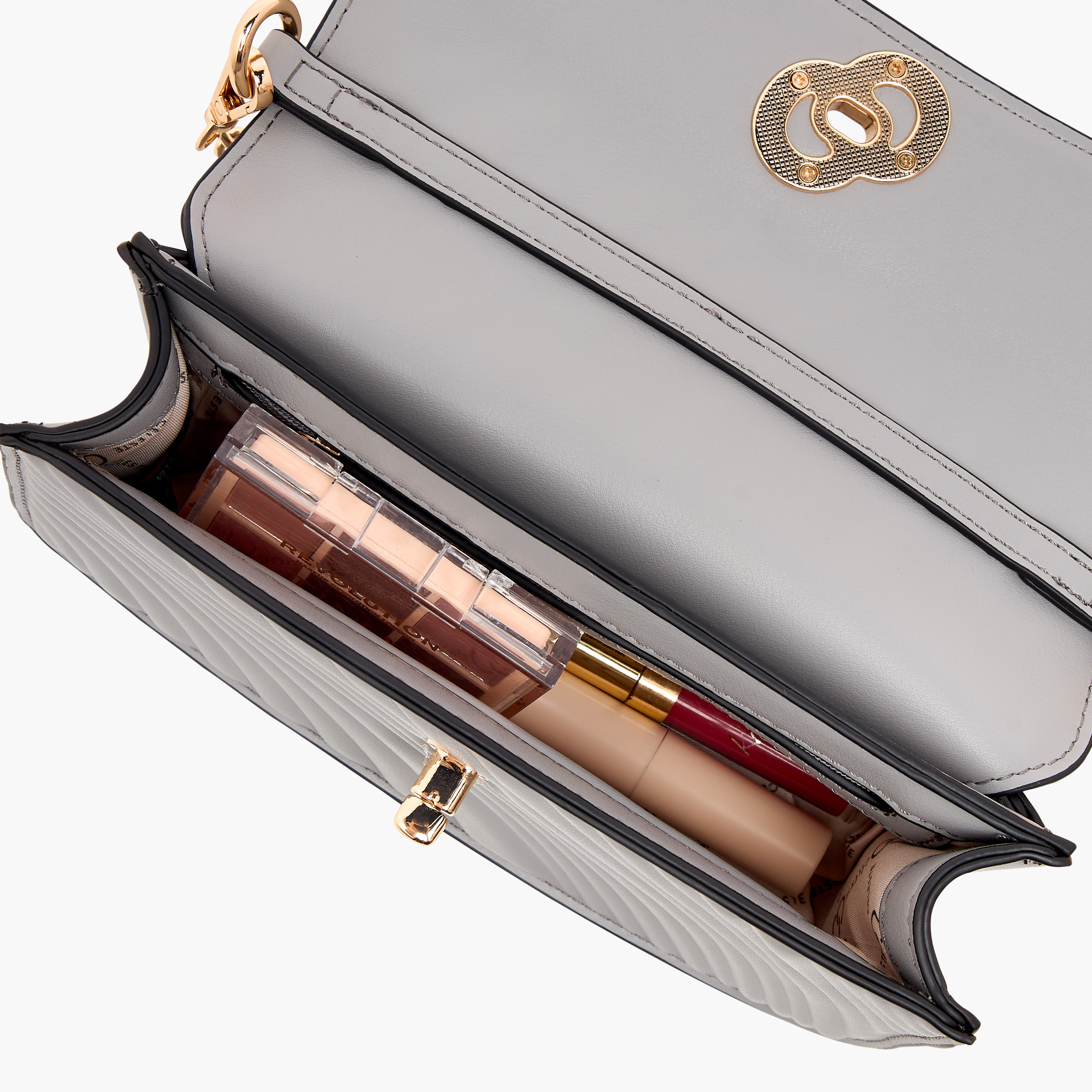 شنطة كروس بودي مبطنة بحزام قابل للفصل وقفل إغلاق تويست من سيليست-women-bagsandwallets-handbags-image-12