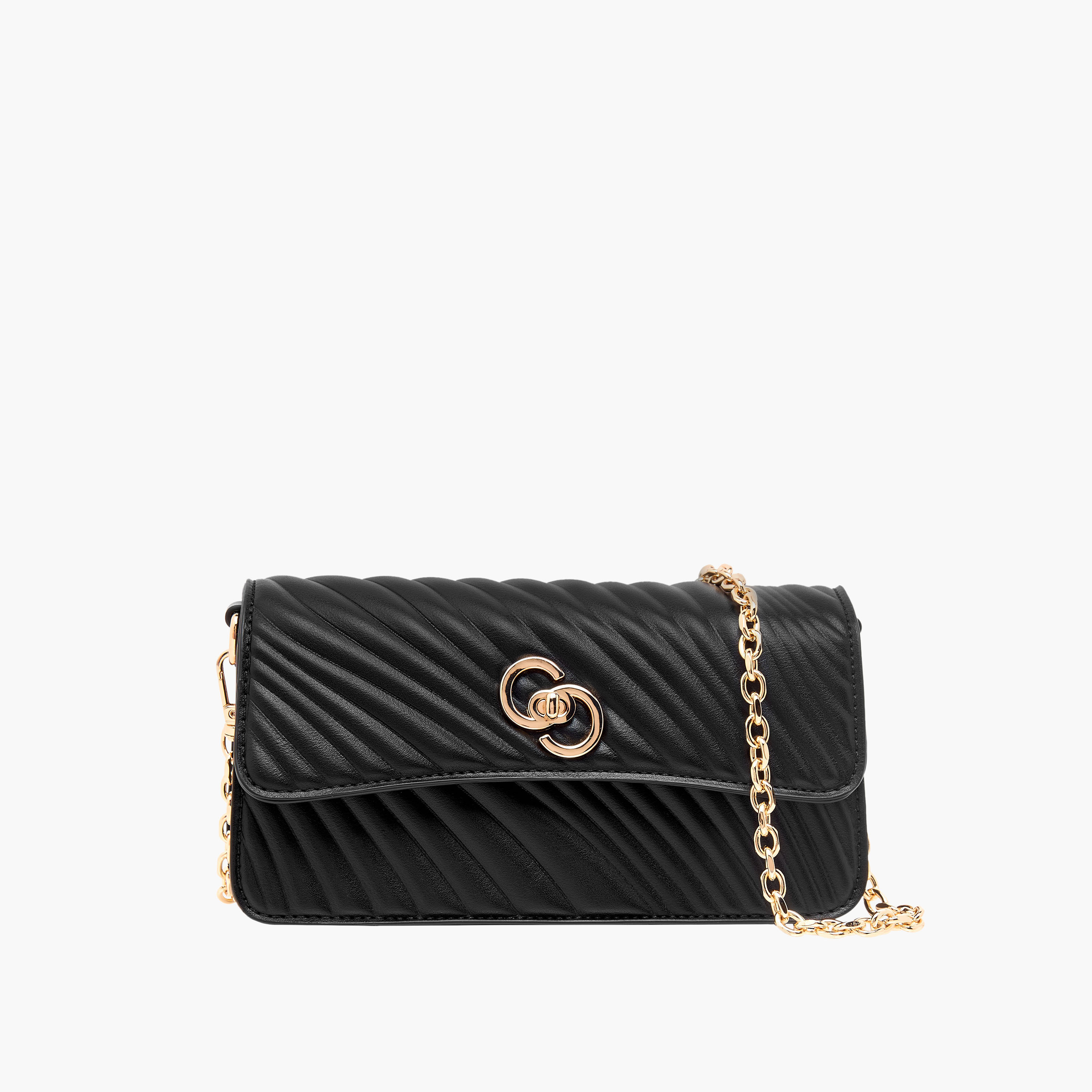 شنطة كروس بودي مبطنة بحزام قابل للفصل وقفل إغلاق تويست من سيليست-women-bagsandwallets-handbags-image-14