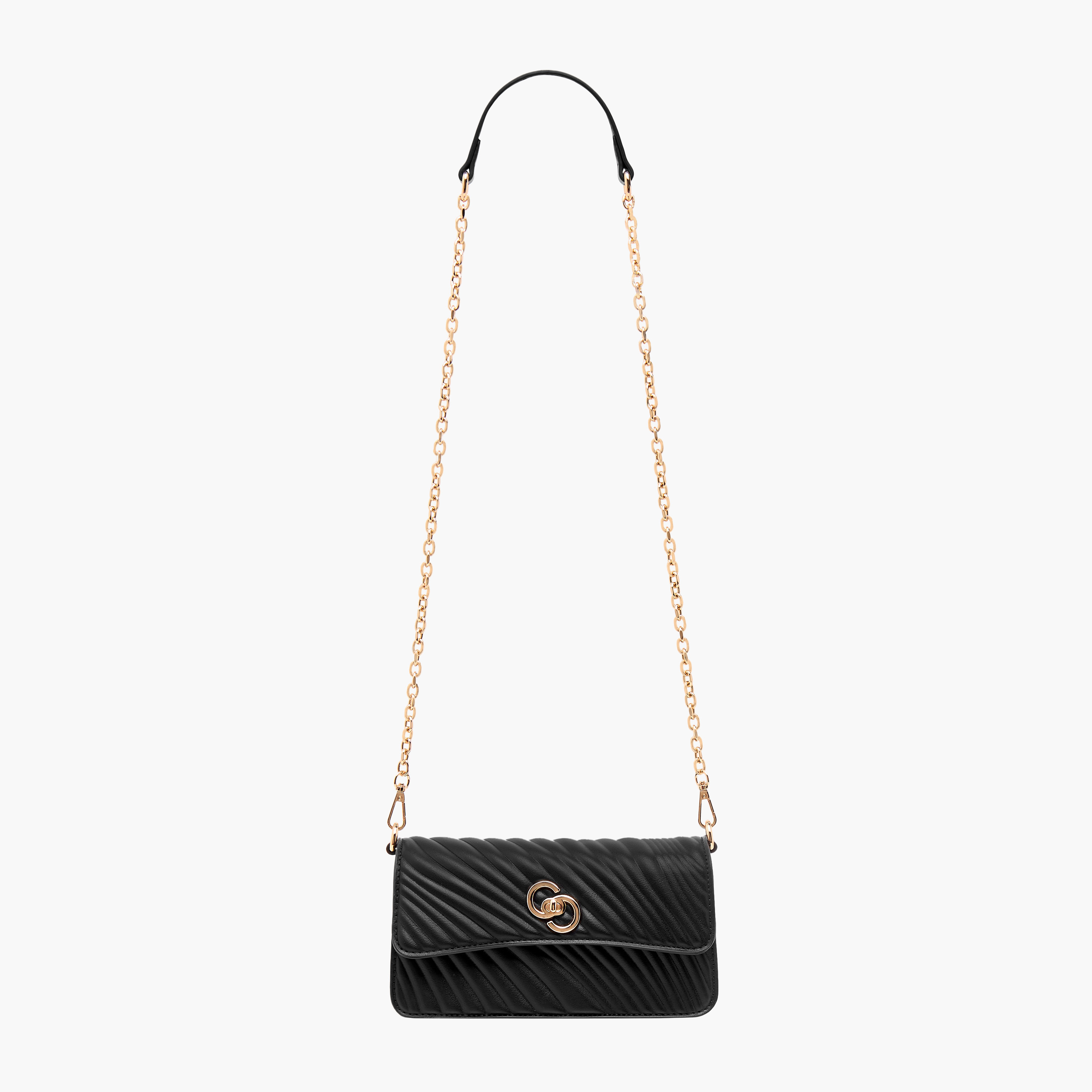 شنطة كروس بودي مبطنة بحزام قابل للفصل وقفل إغلاق تويست من سيليست-women-bagsandwallets-handbags-image-15