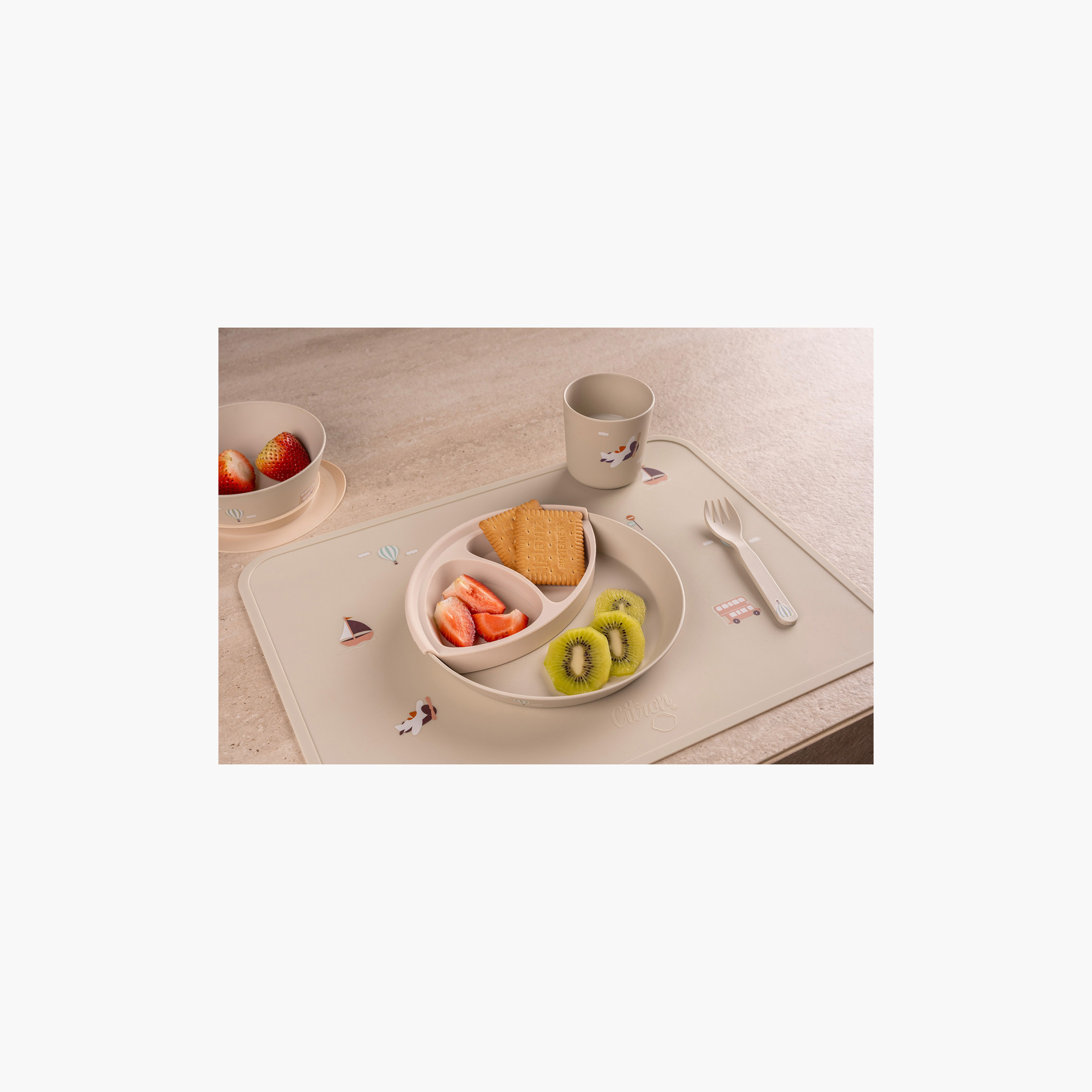Citron Vehicle Print Bio Based Tableware Set-baby-feeding-mealtimeessentials-image-7