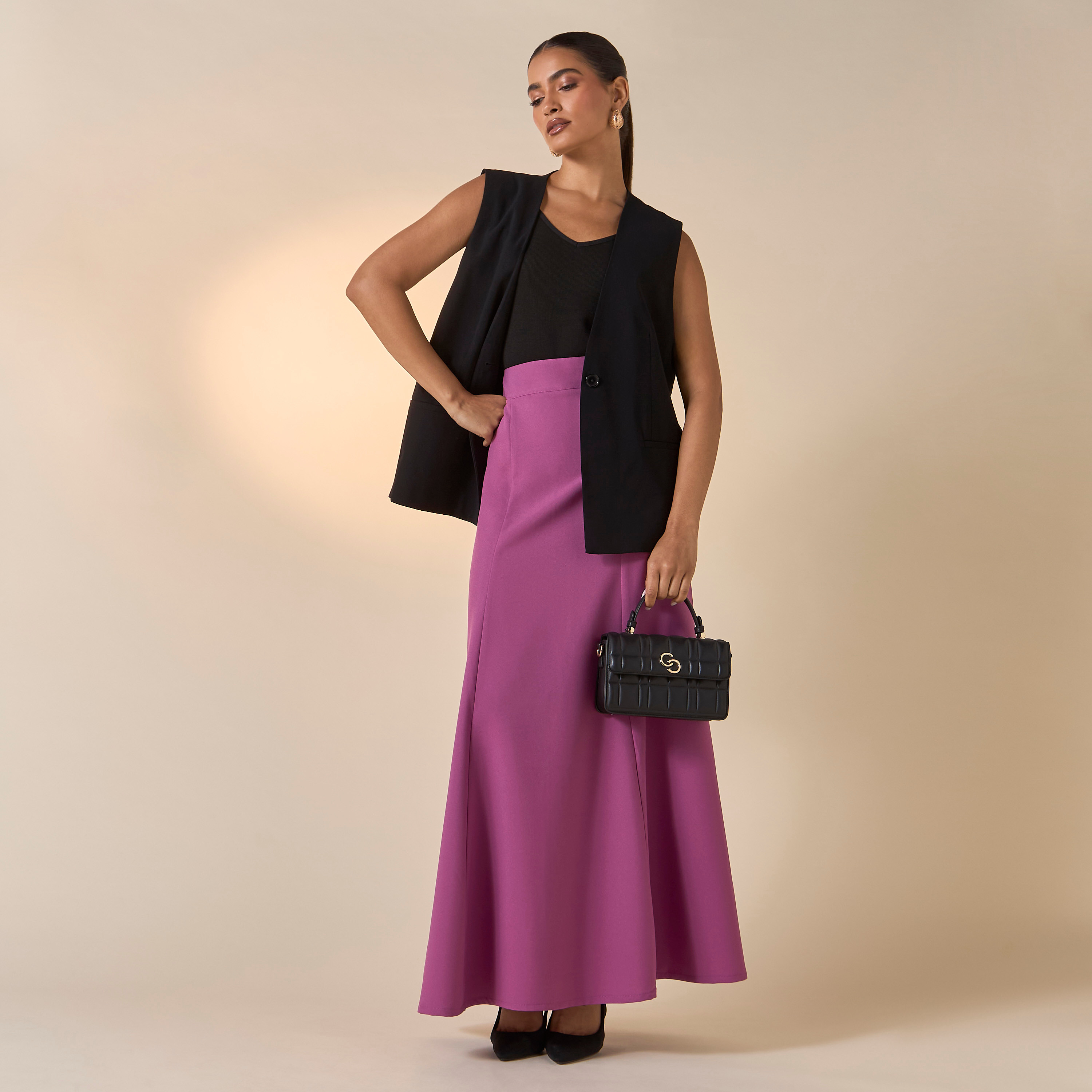 تنورة سادة بسحاب من جولدن أبل-women-clothing-bottoms-skirts-image-1