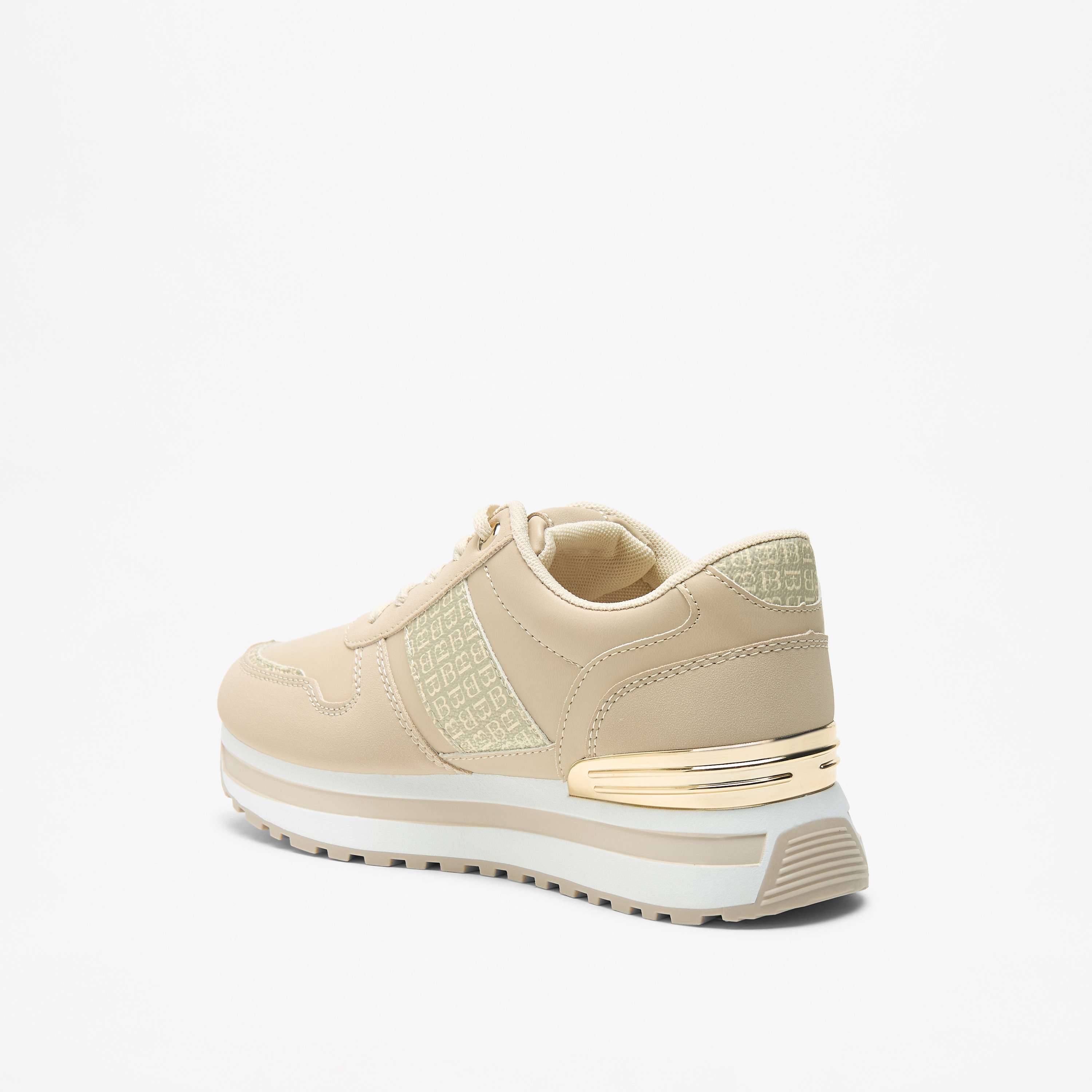 Flora Bella Monogram Panelled Lace-Up Ankle Sneakers with Metallic Detail-women-shoes-sneakers-image-2