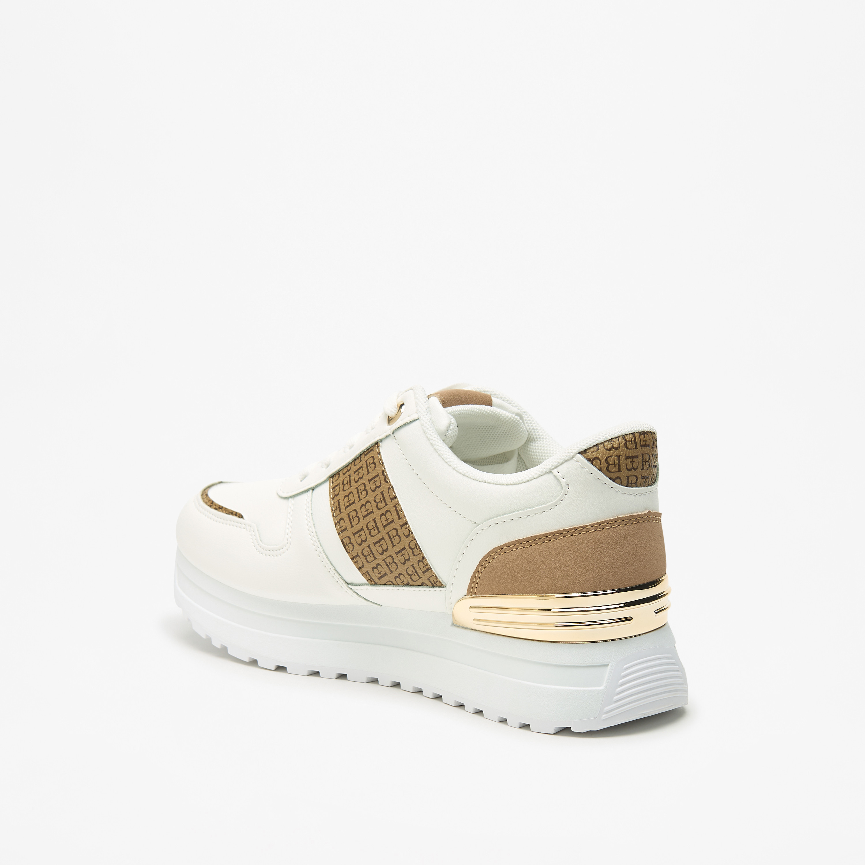 Flora Bella Monogram Panelled Lace-Up Ankle Sneakers with Metallic Detail-women-shoes-sneakers-image-7