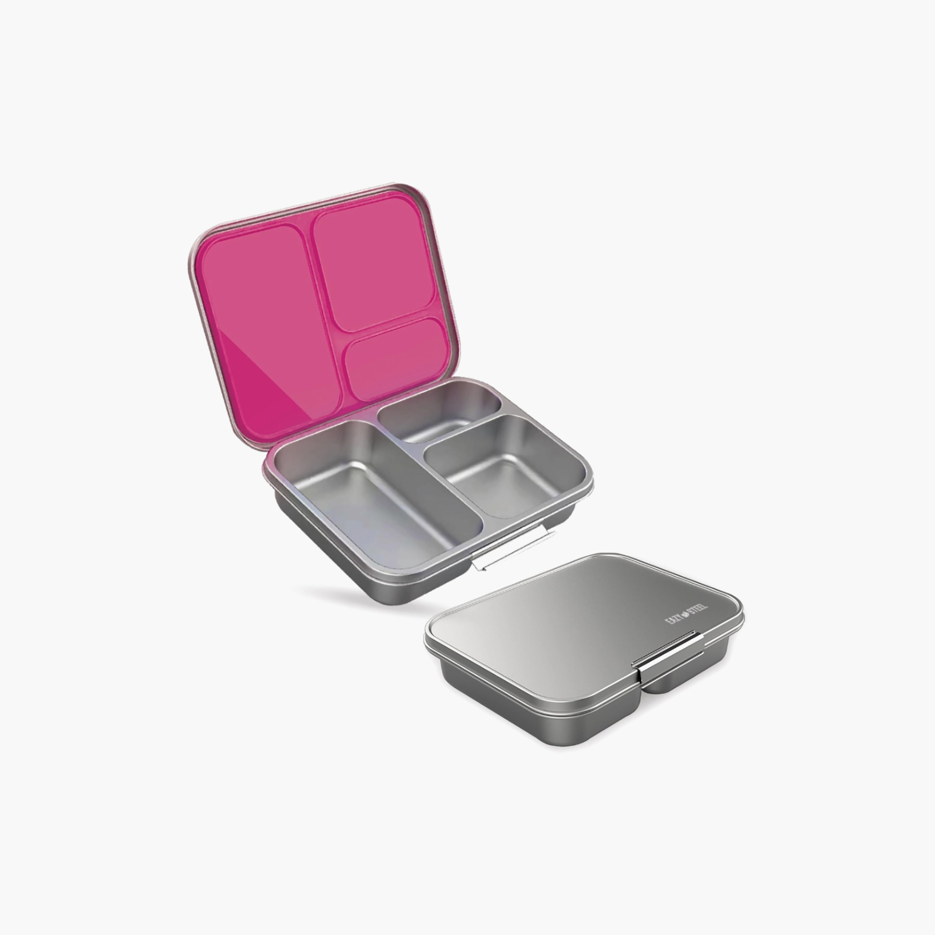 Eazy Kids 3 Compartment Bento Stainless Steel Lunch Box, 1750-school-lunchessentials-lunchboxes-image-1