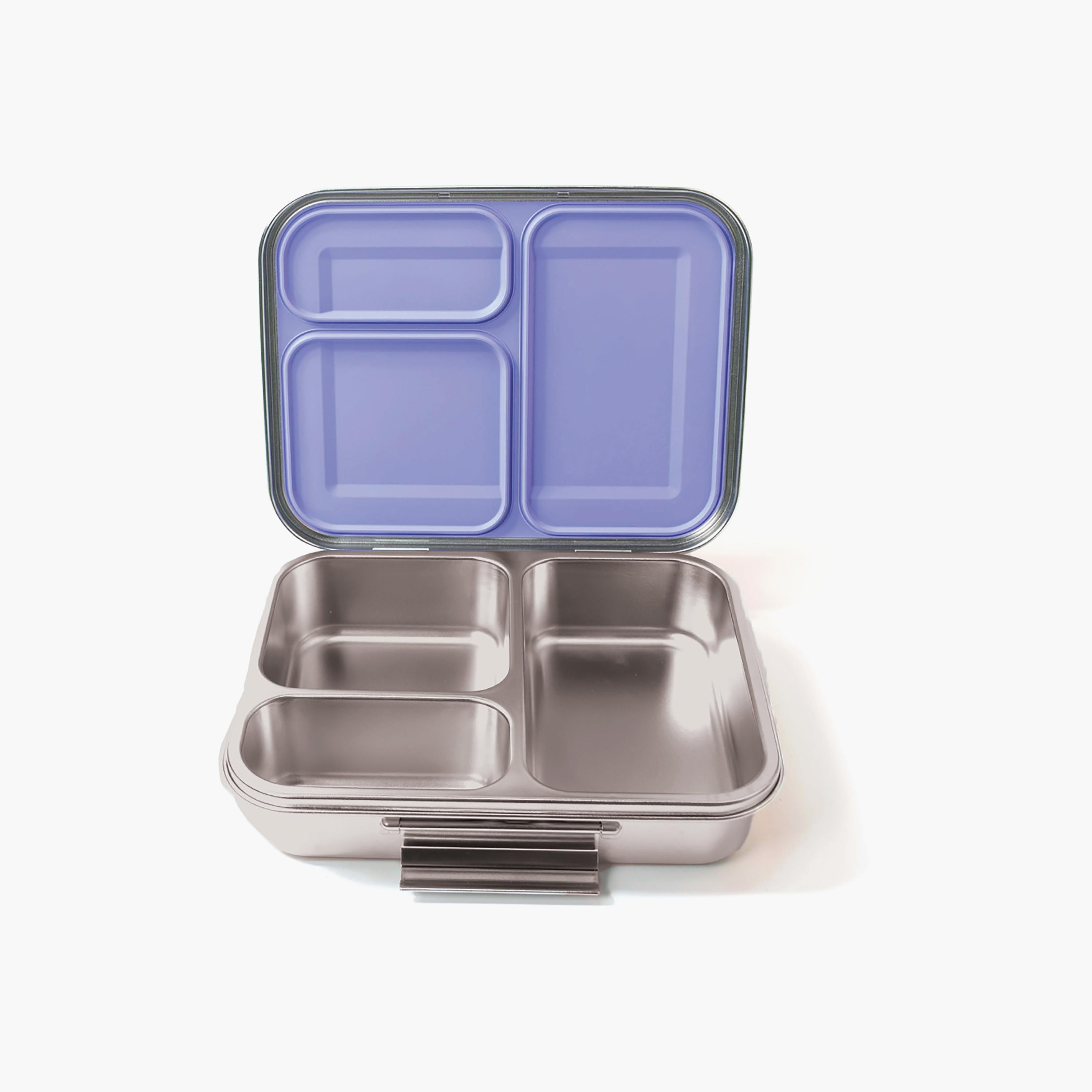 Eazy Kids 3 Compartment Bento Stainless Steel Lunch Box, 1750-school-lunchessentials-lunchboxes-image-2