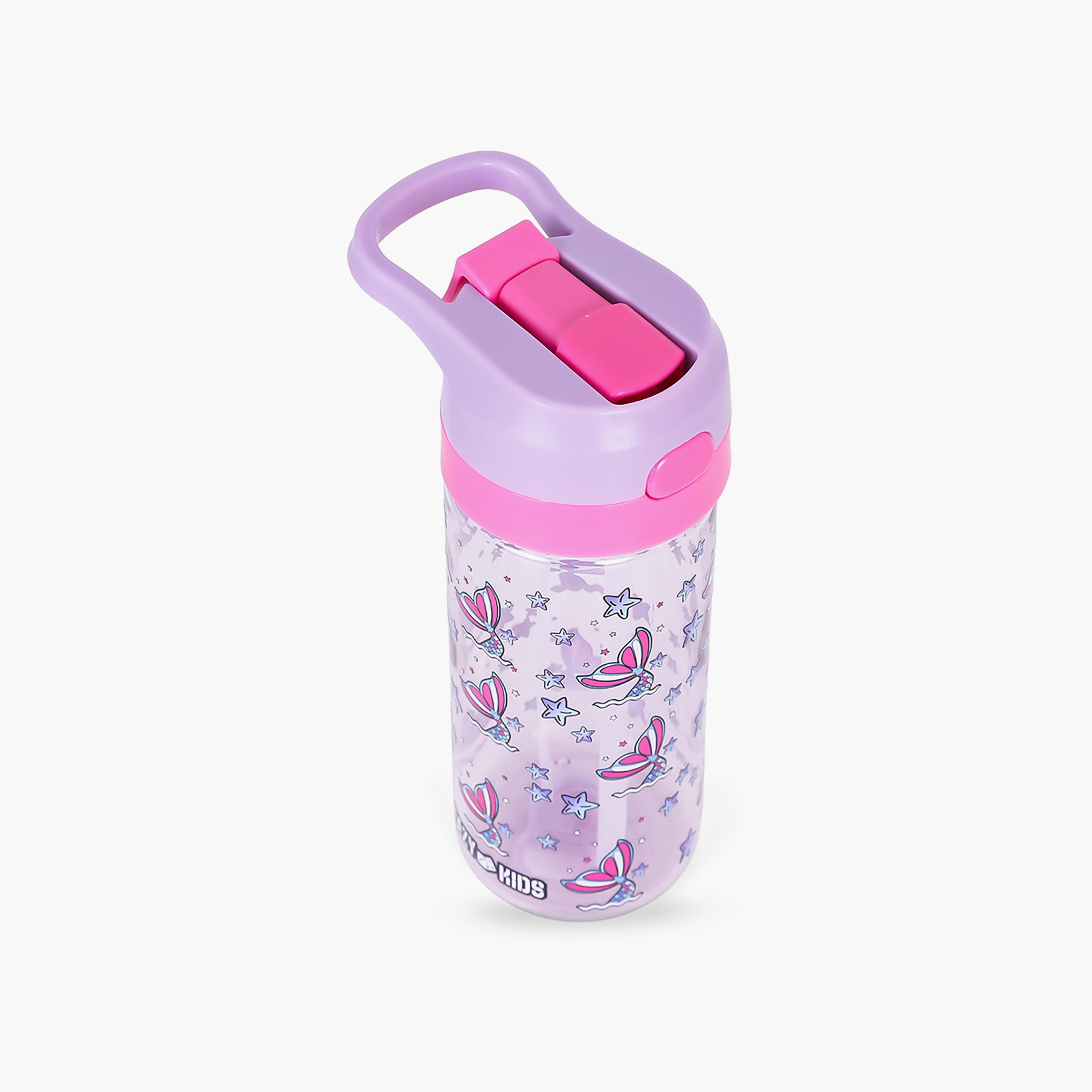 زجاجة مياه تريتان مع بخاخ من إيزي كيدز، حورية البحر، وردي، 420 مل-school-waterbottles-image-5