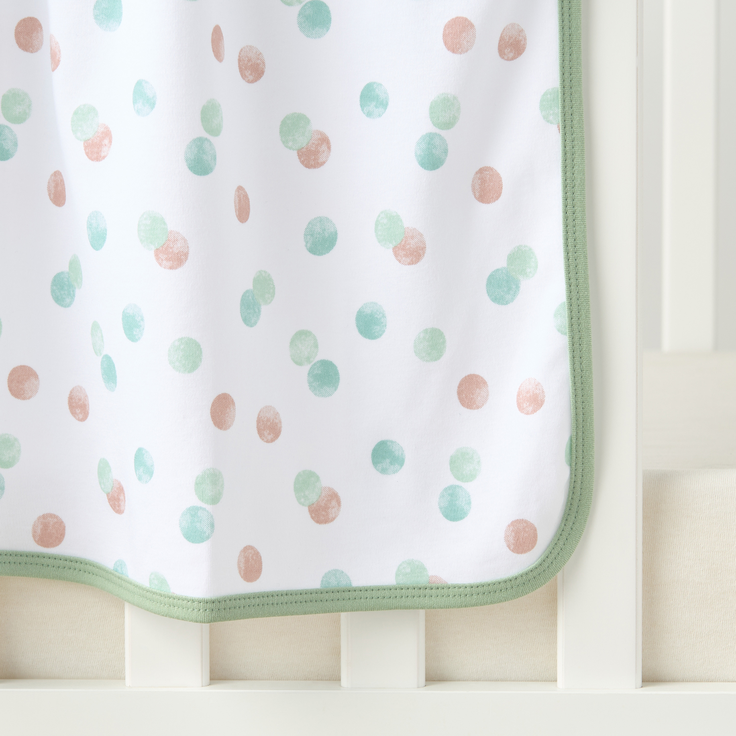 Juniors All-Over Dots Print Cotton Receiving Blanket - 70x70 cms-baby-nursery-blanketsandswaddles-receivingblankets-image-3