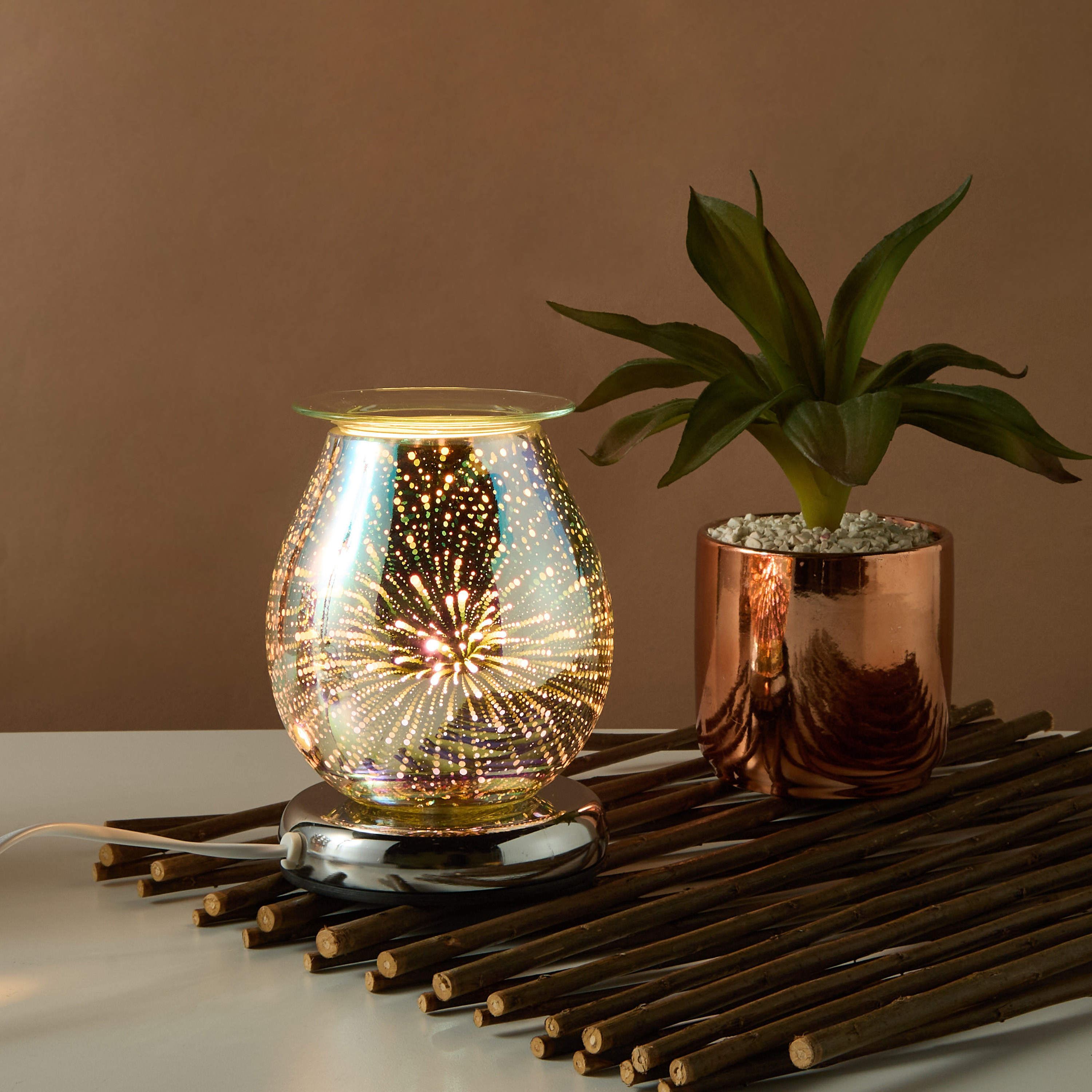 مبخرة زيت زجاج كهربائية ثلاثية الأبعاد - 8x12x17 سم-household-homefragrance-burners-image-5