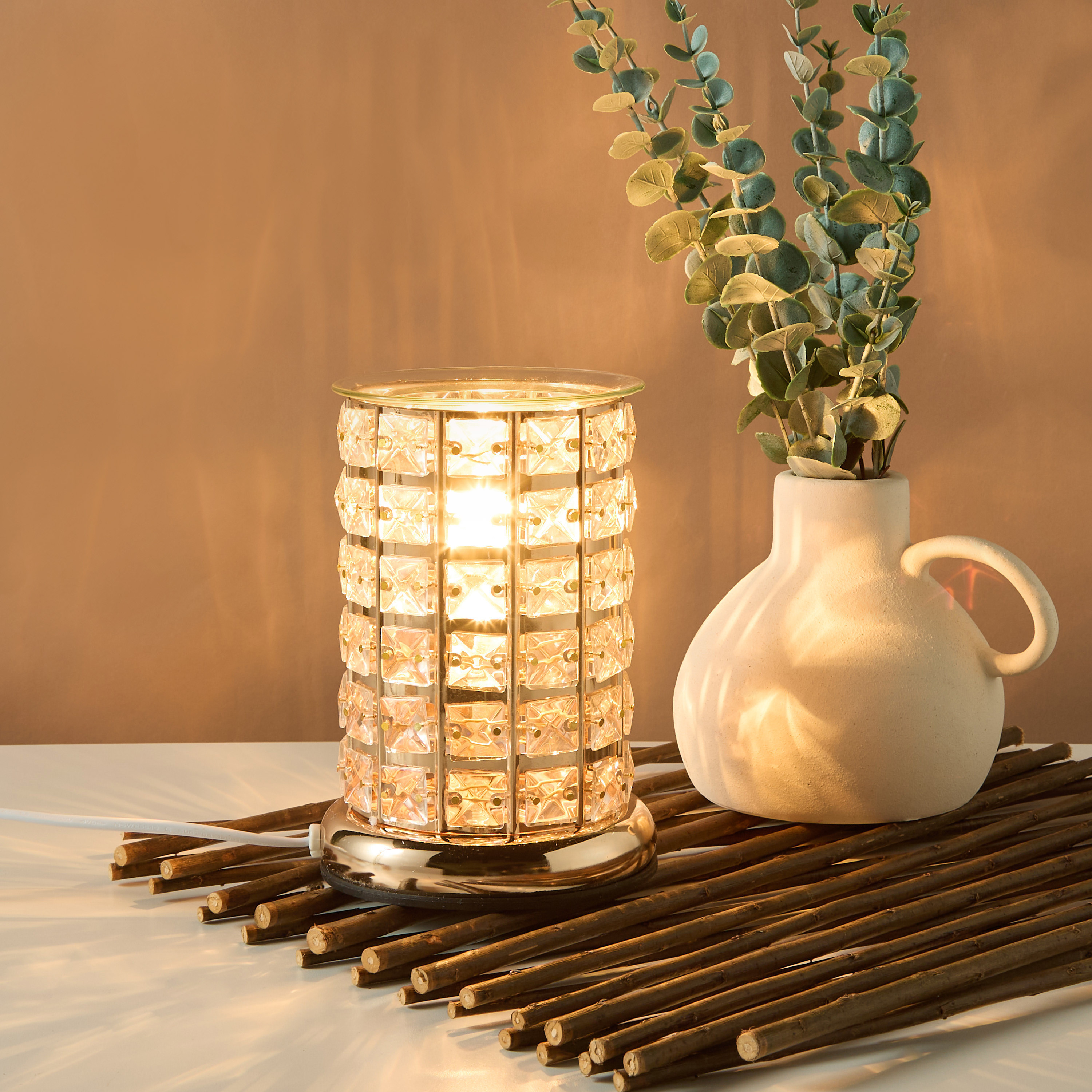 مبخرة زيت كهربائية كريستال - 8x13x19 سم-household-homefragrance-burners-image-7