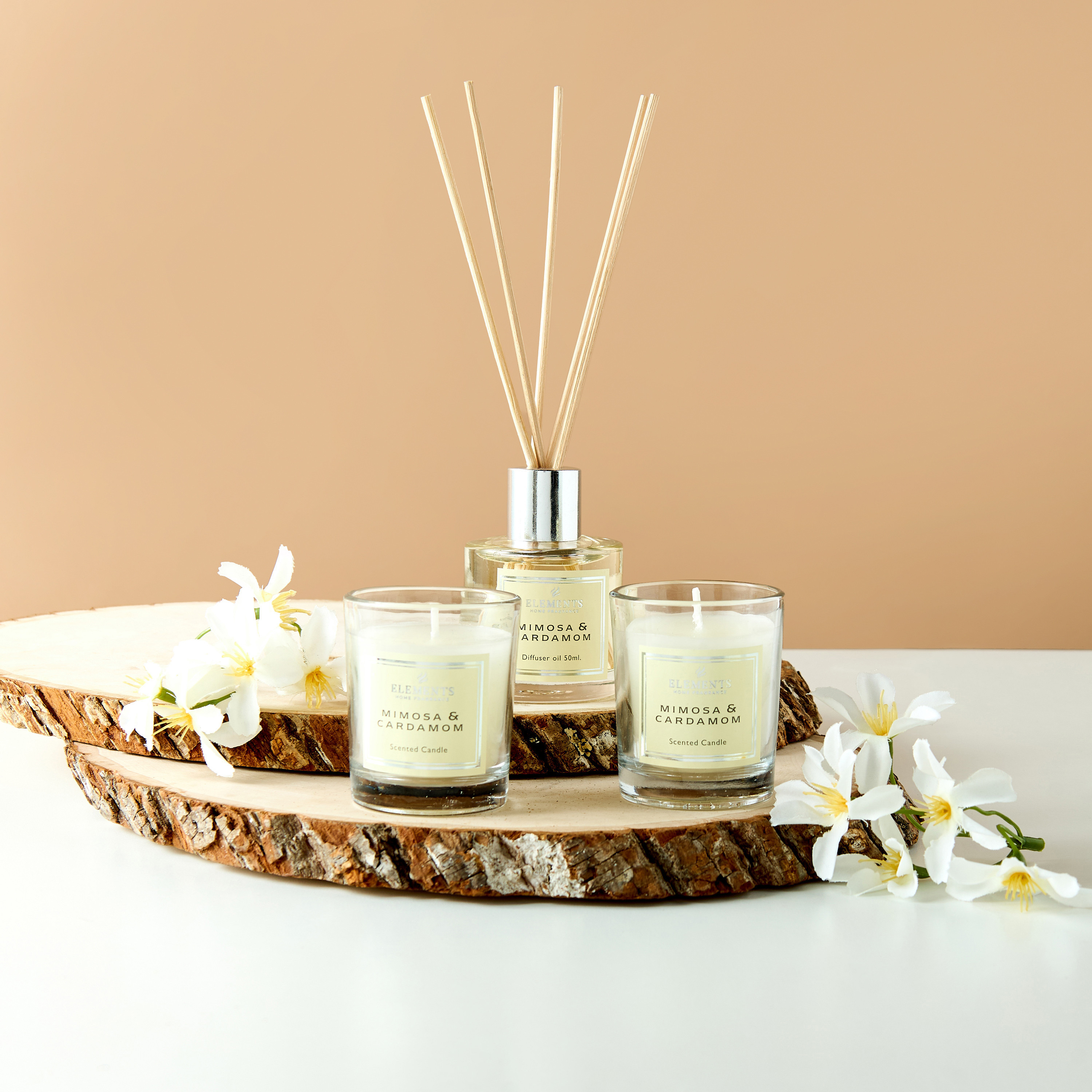 Elements Rose and Black Oud Reed Diffuser and Jar Candle Gift Set-household-homefragrance-fragrancegiftset-image-1