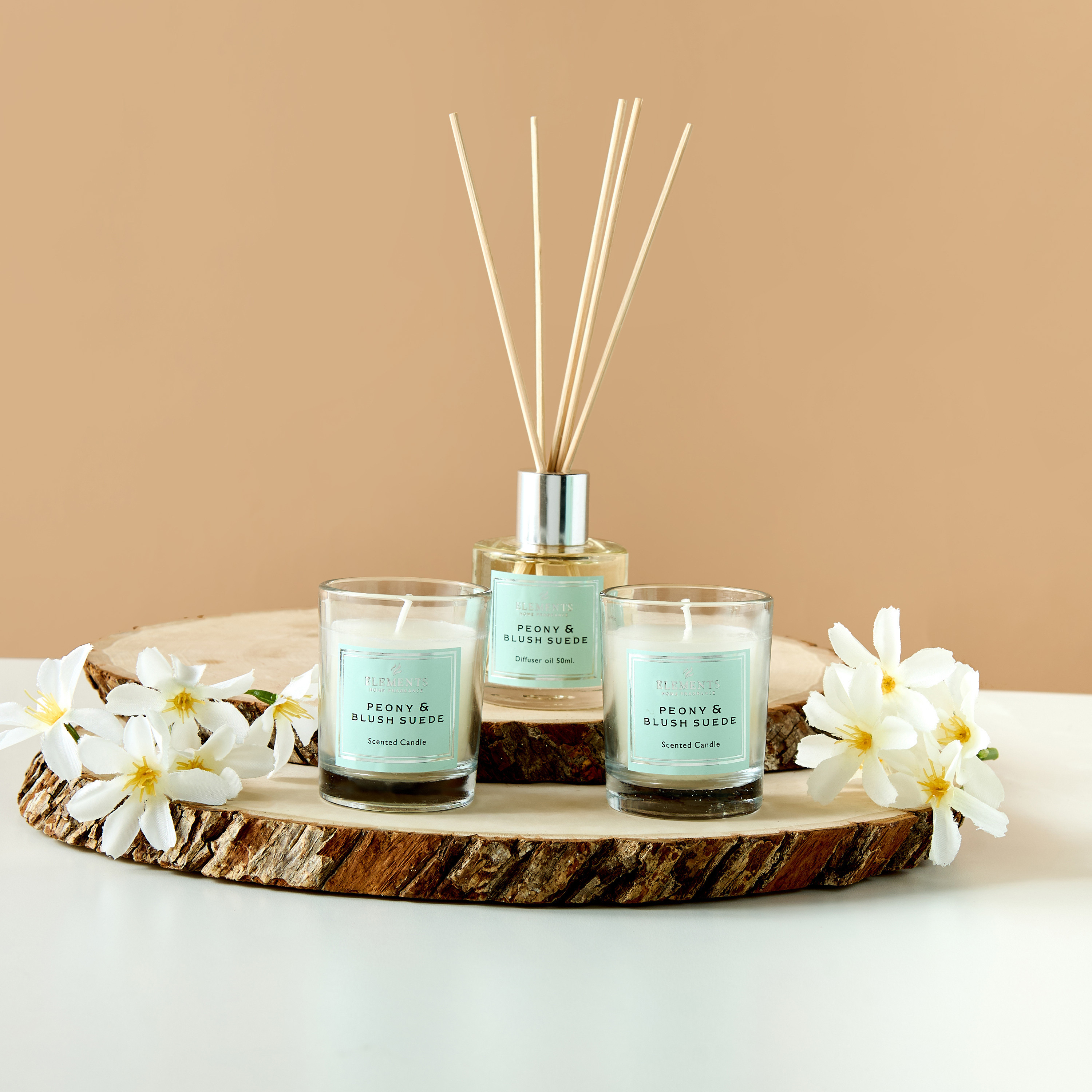 Elements Rose and Black Oud Reed Diffuser and Jar Candle Gift Set-household-homefragrance-fragrancegiftset-image-1