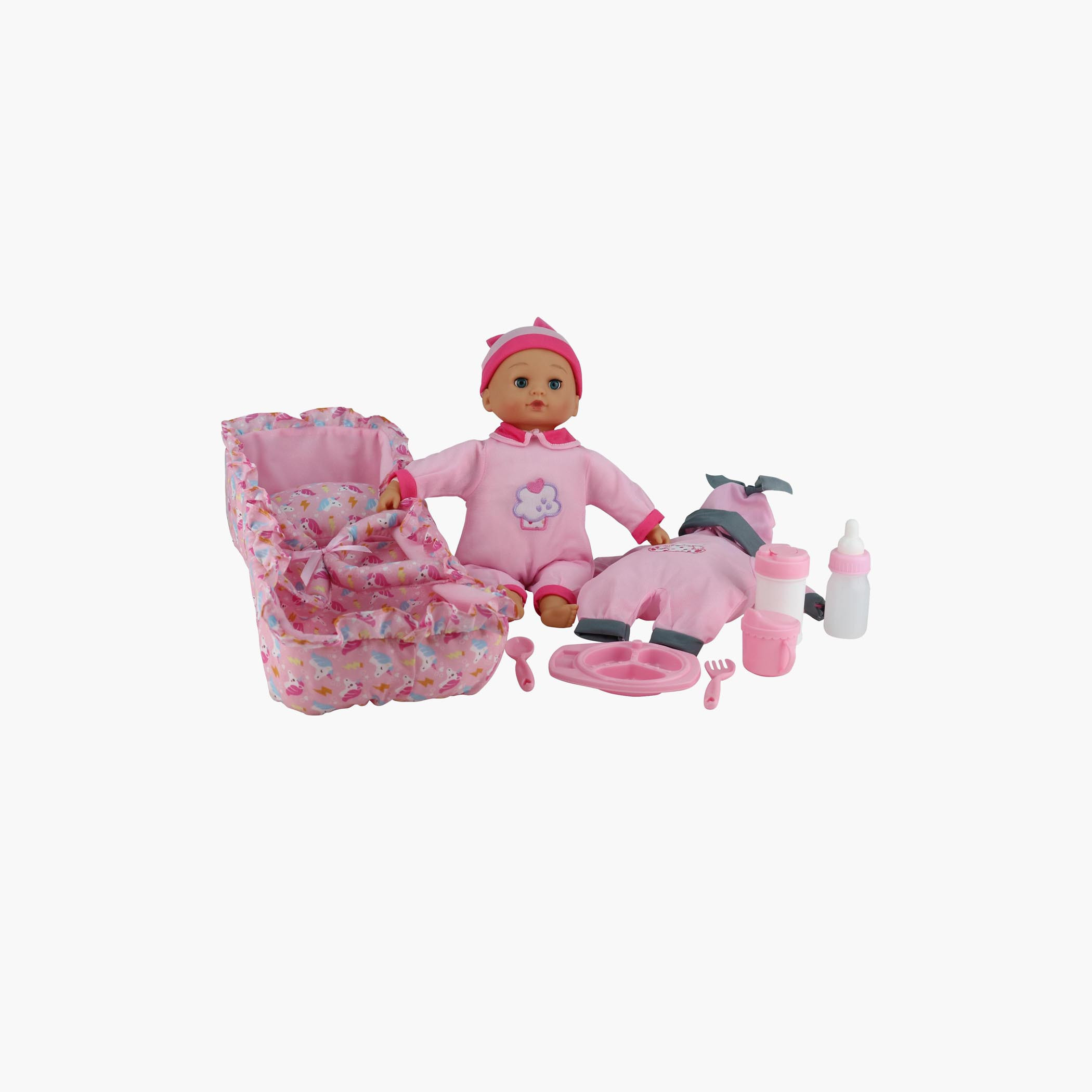 Juniors Baby Doll Set with Carrier and Accessories -  35 cm-toys-dollsandplaysets-dollplaysets-image-1