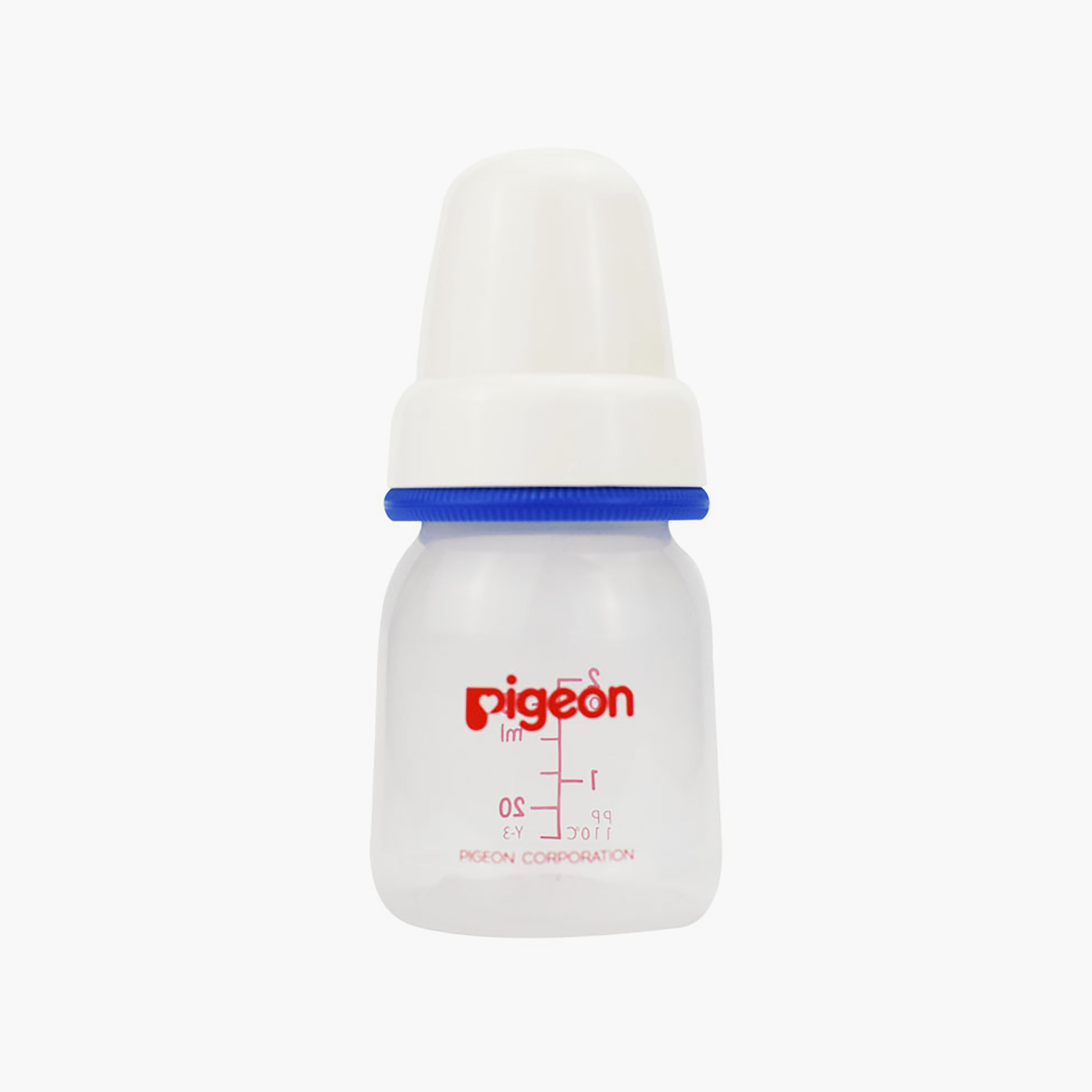 زجاجة رضاعة بغطاء بيضاء ورقبة رفيعة من بيجون، 50 مل، أزرق-baby-feeding-feedingbottles-bottlesandteats-image-1