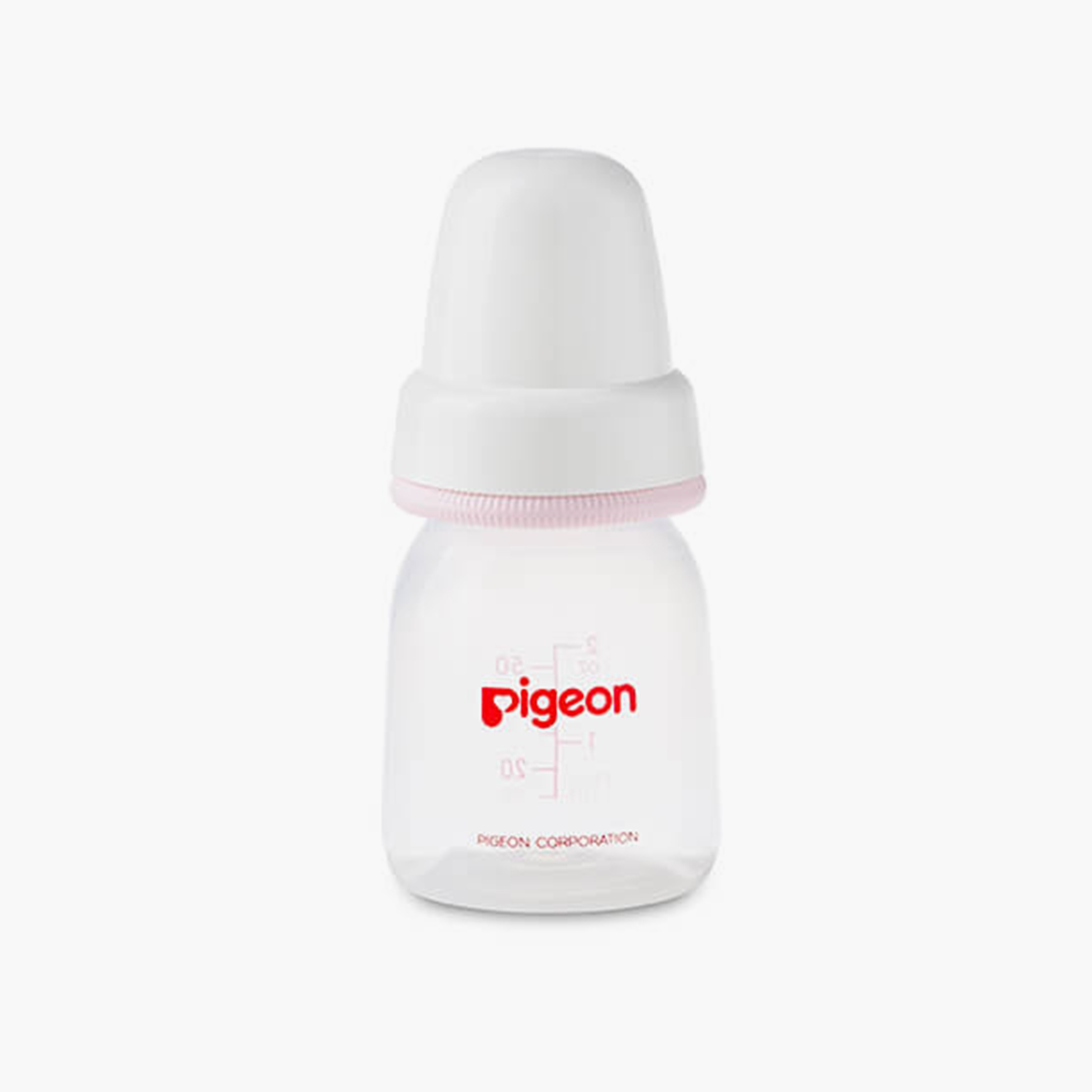 زجاجة رضاعة بغطاء بيضاء ورقبة رفيعة من بيجون، وردي، 50 مل-baby-feeding-feedingbottles-bottlesandteats-image-1