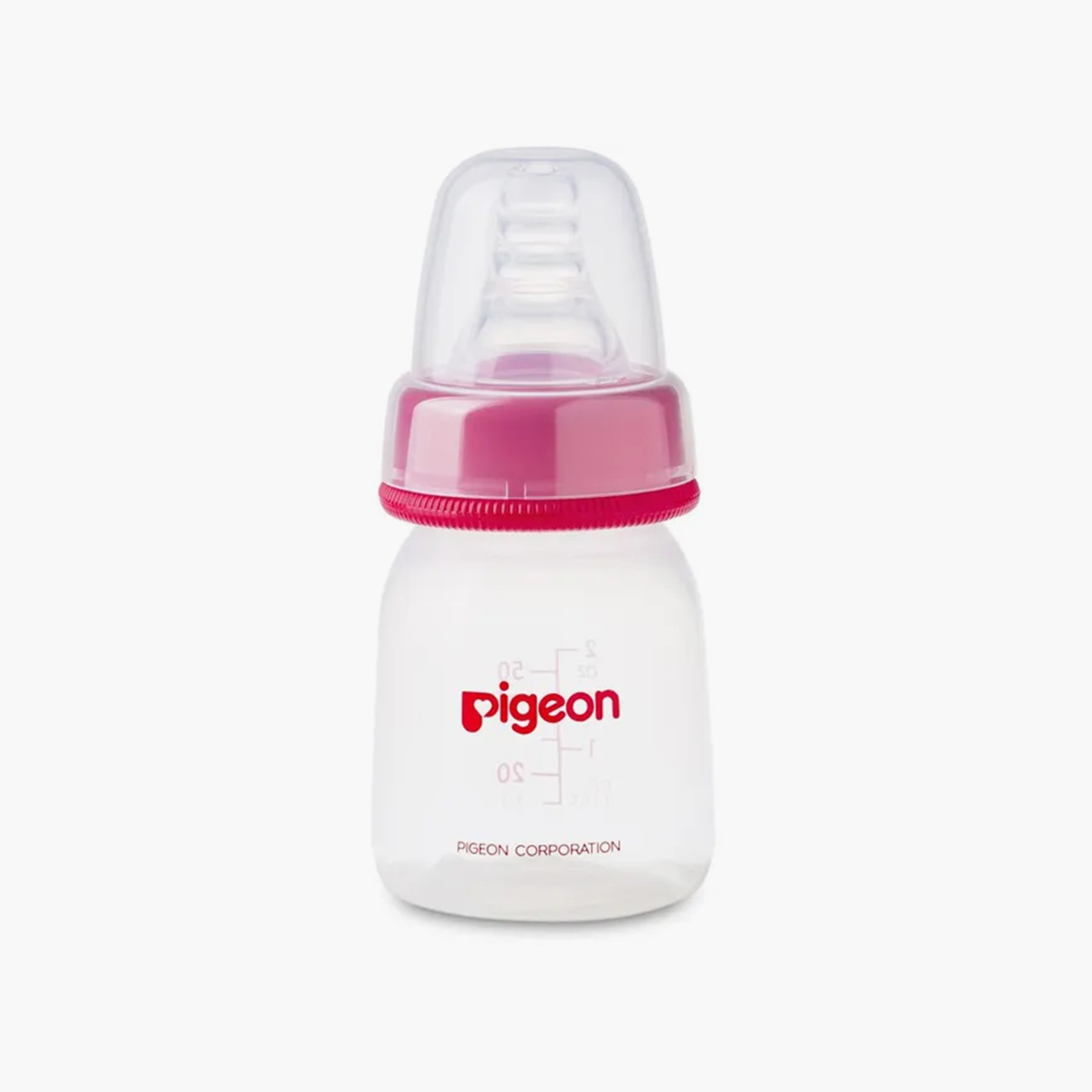 زجاجة رضاعة بغطاء بيضاء ورقبة رفيعة من بيجون، أحمر، 50 مل-baby-feeding-feedingbottles-bottlesandteats-image-1