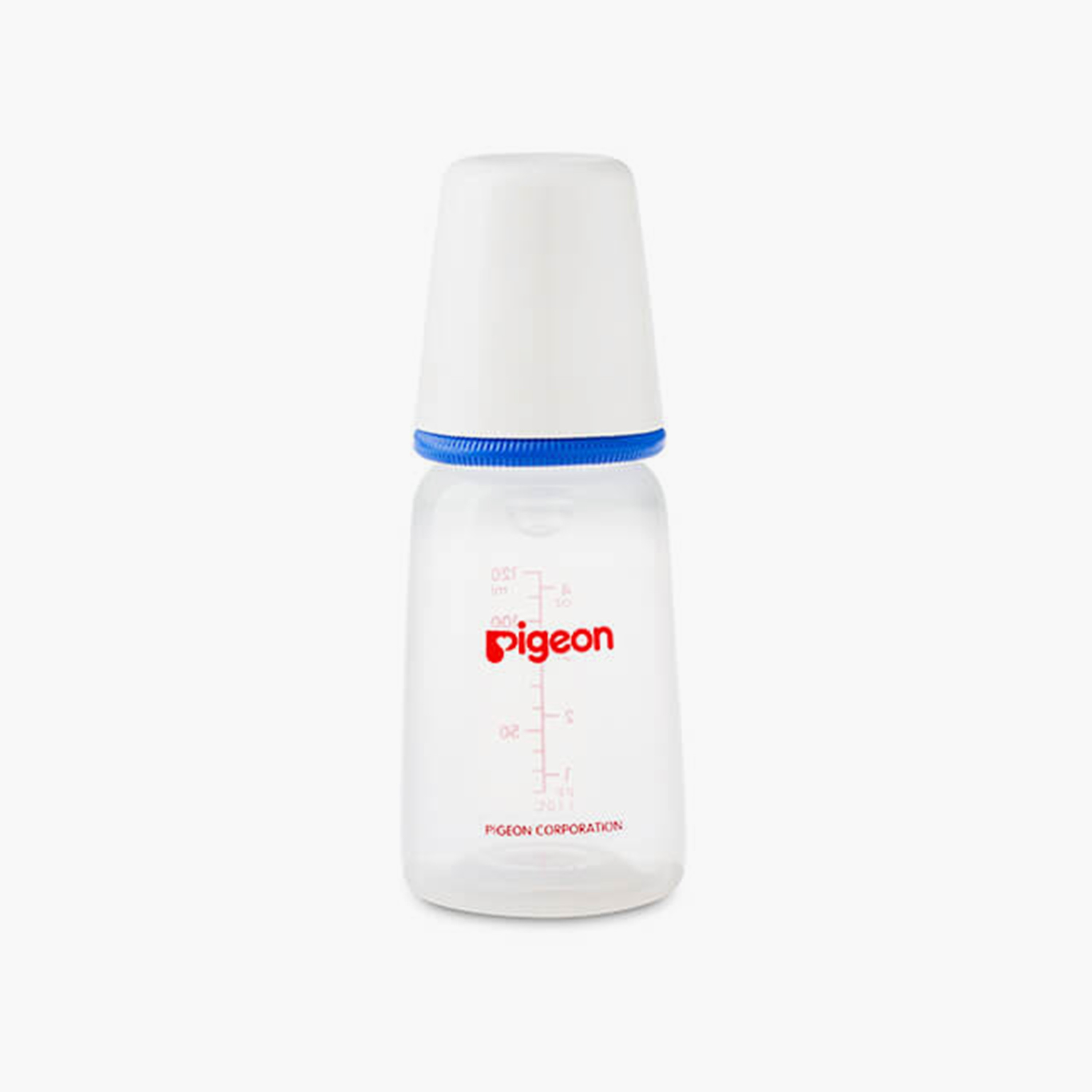 زجاجة رضاعة بغطاء بيضاء ورقبة رفيعة من بيجون، أزرق، 120 مل-baby-feeding-feedingbottles-bottlesandteats-image-1
