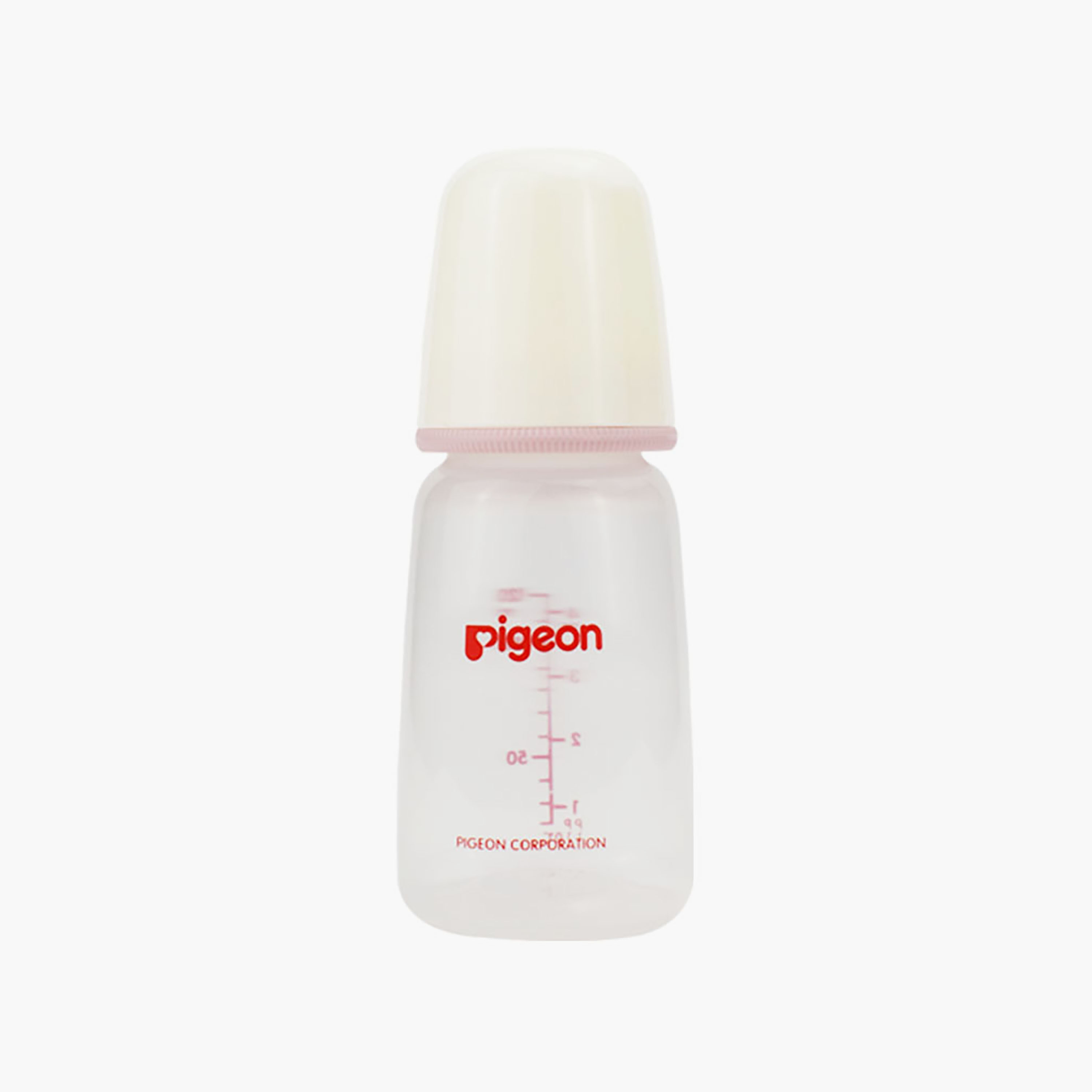 زجاجة رضاعة بغطاء بيضاء ورقبة رفيعة من بيجون، 120 مل، وردي-baby-feeding-feedingbottles-bottlesandteats-image-1