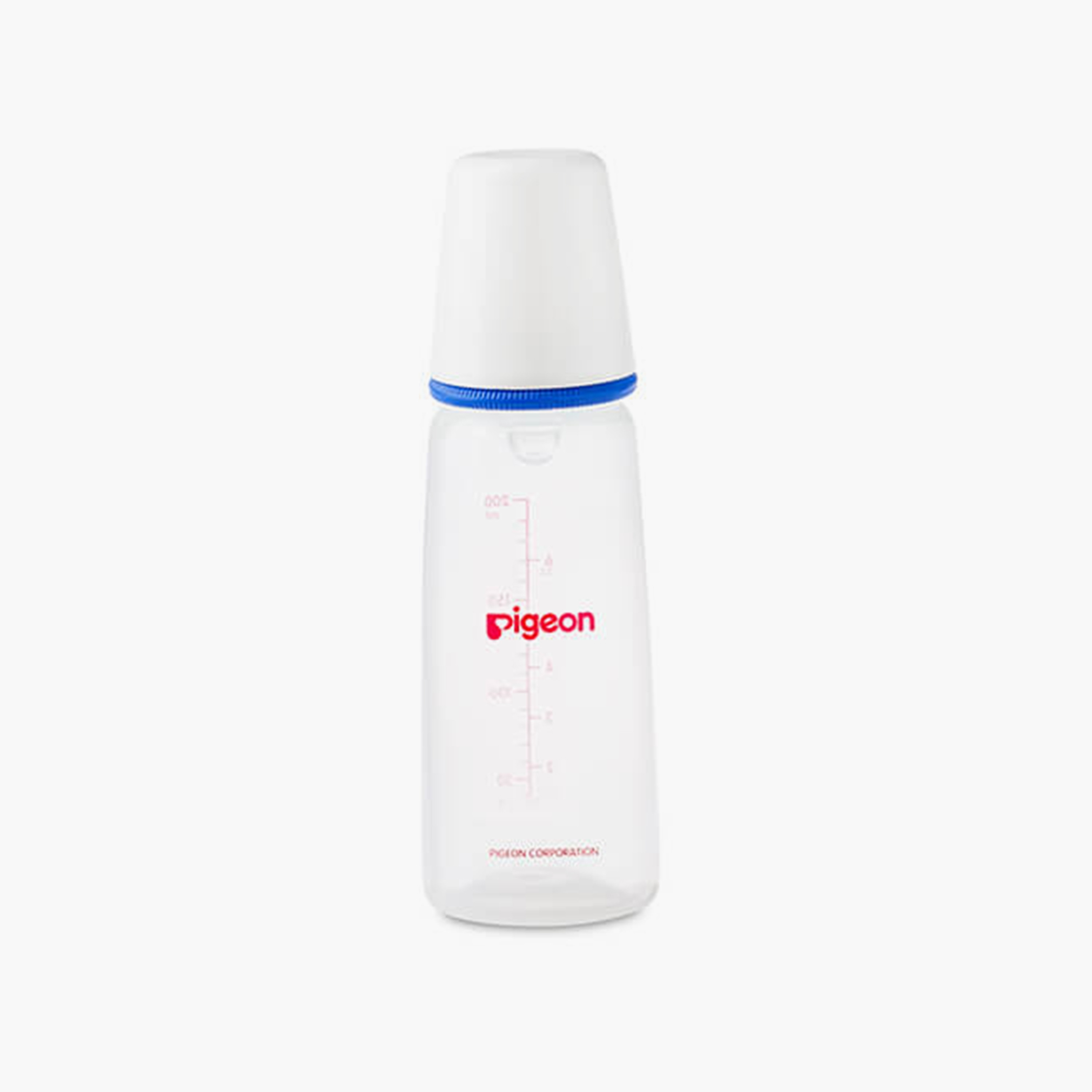 Pigeon Slim Neck White Cap Feeding Bottle - Blue - 200 ml-baby-feeding-feedingbottles-bottlesandteats-image-1