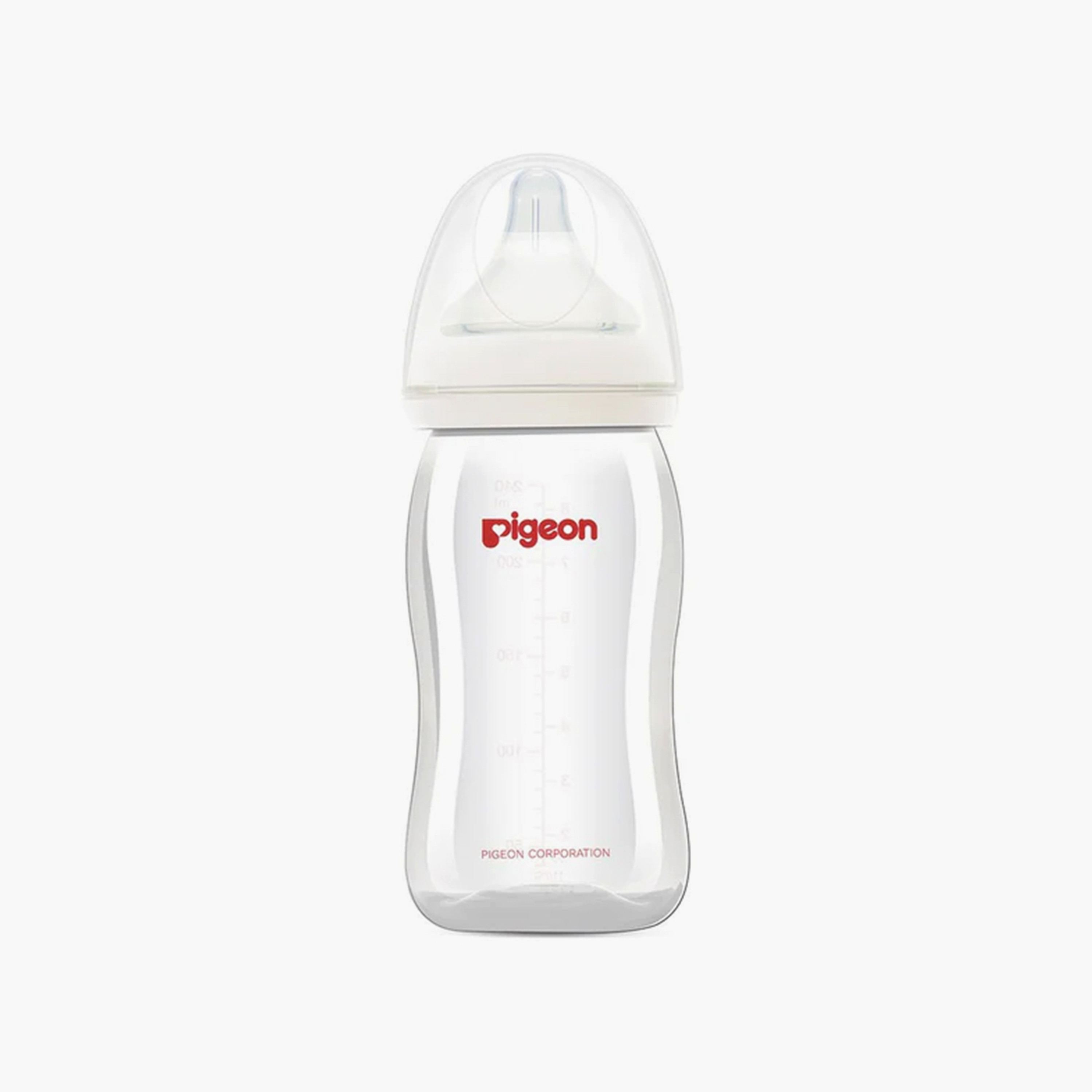 Shop Pigeon Wide Neck Feeding Bottle White 240 ml Online Centrepoint Qatar