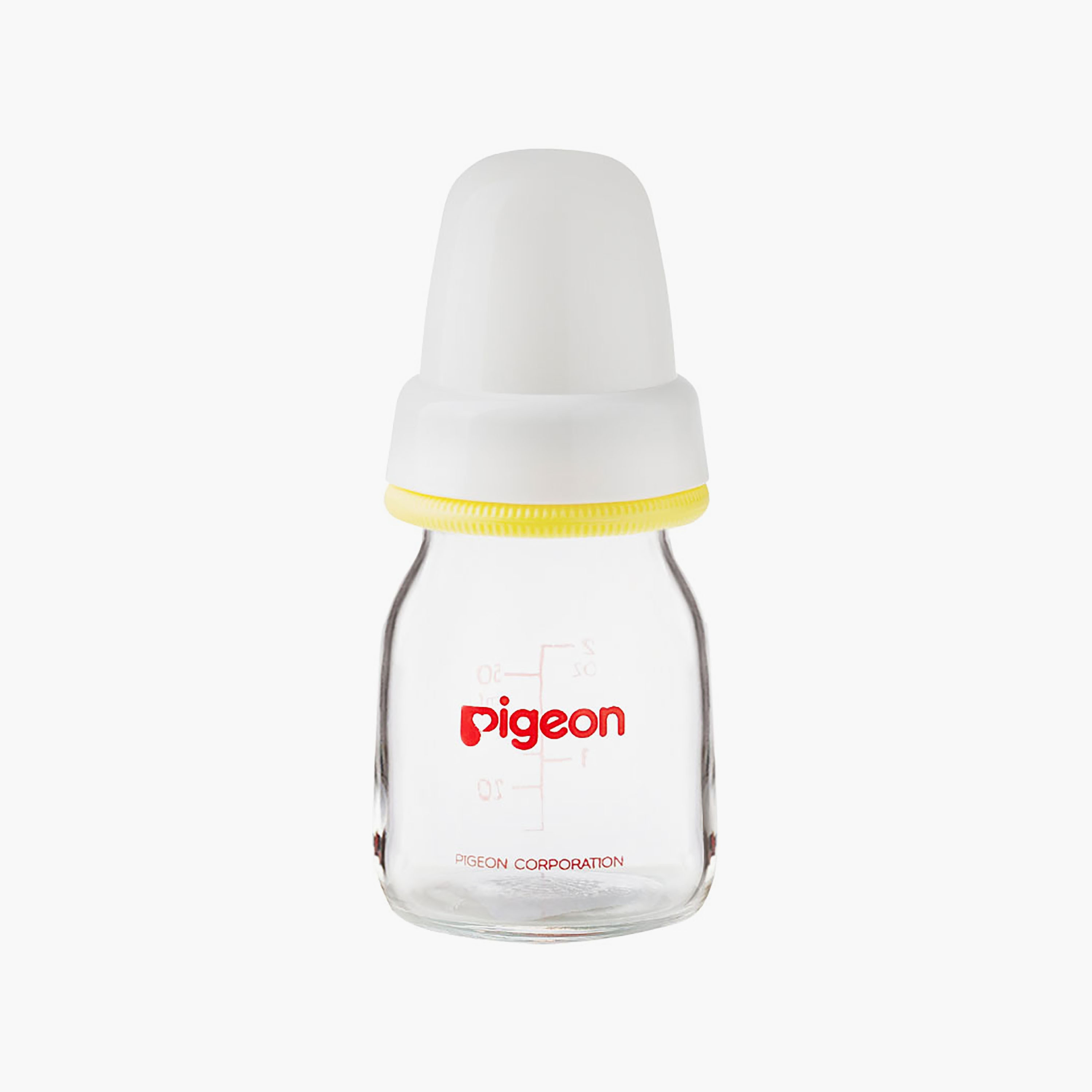 زجاجة رضاعة زجاجية برقبة رفيعة من بيجون، 50 مل، أصفر-baby-feeding-feedingbottles-bottlesandteats-image-1