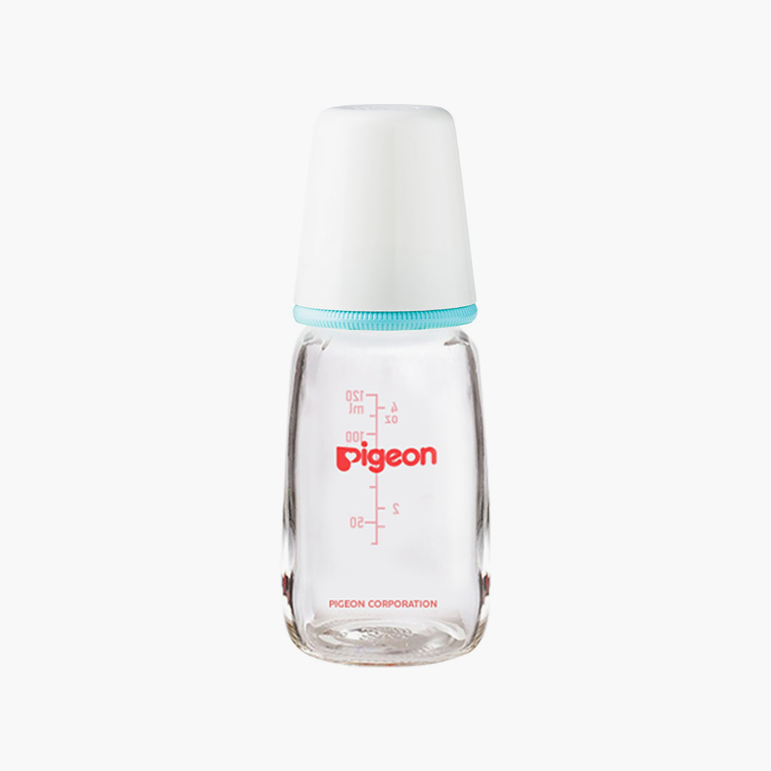 Pigeon Slim Neck Glass Feeding Bottle- 120 ml- Blue-cpbaby-feeding-feedingbottles-bottlesandteats-image-1