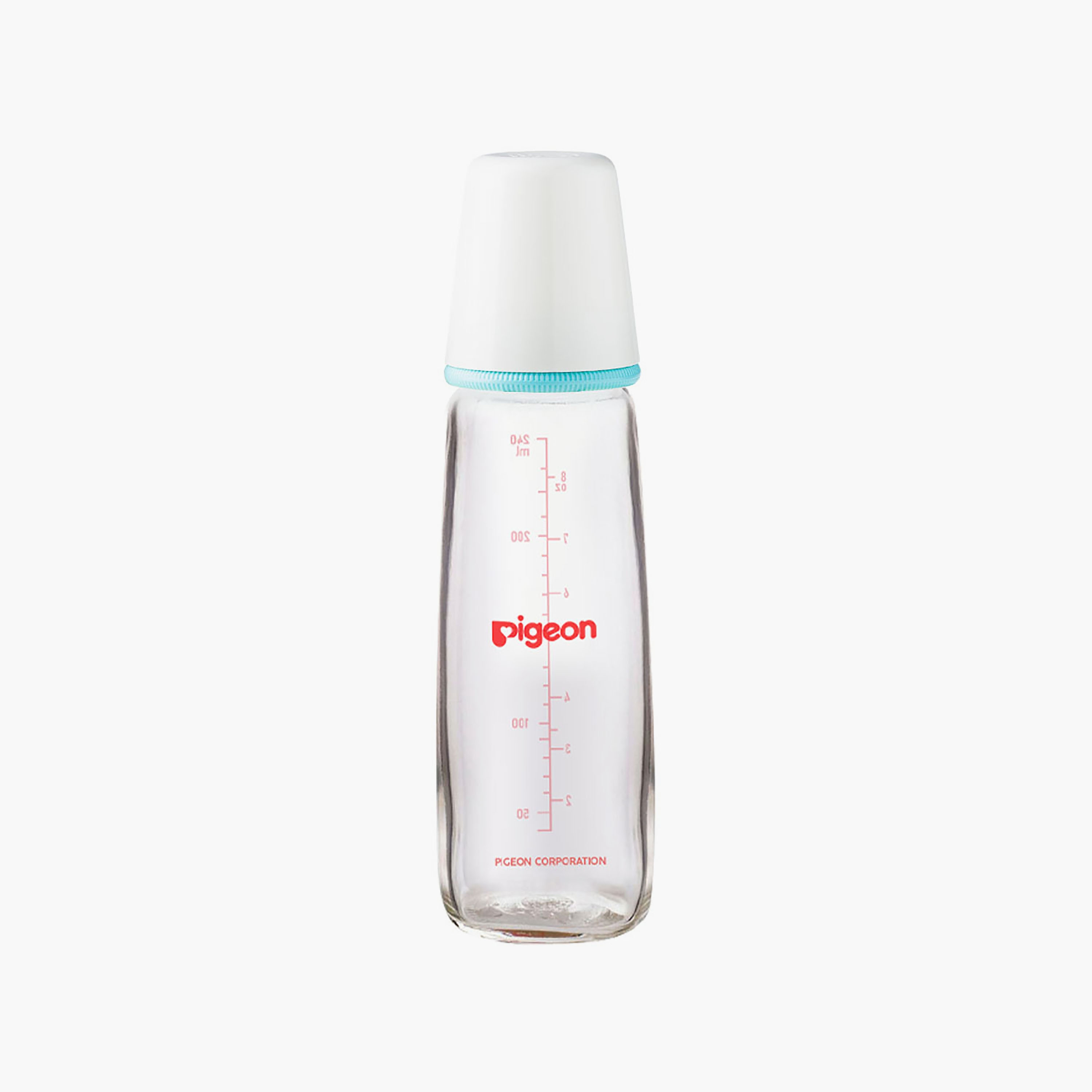 زجاجة رضاعة زجاجية برقبة رفيعة من بيجون، 240 مل، أزرق-baby-feeding-feedingbottles-bottlesandteats-image-1