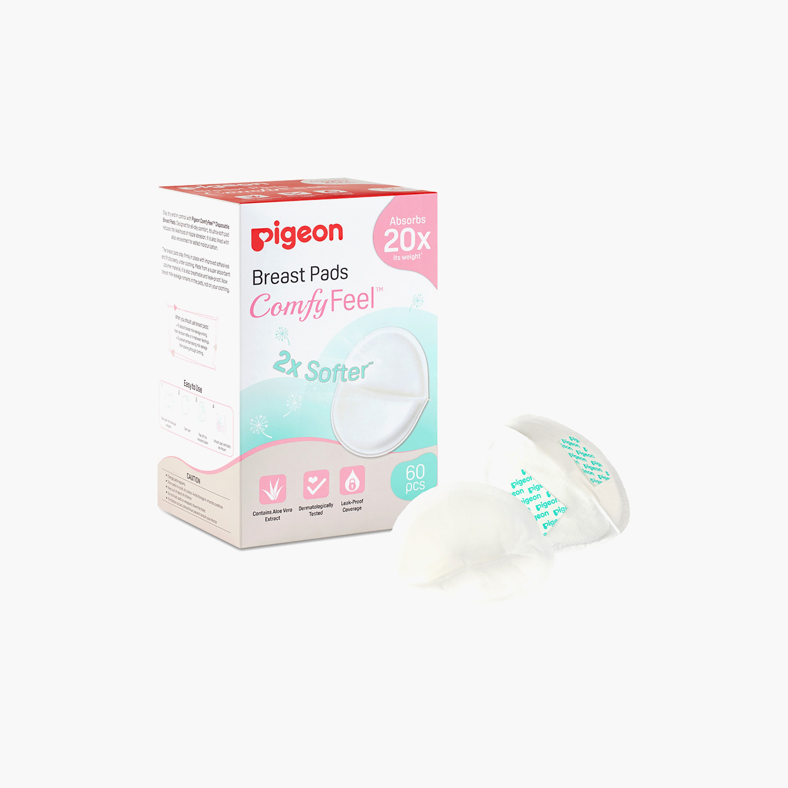 Pigeon 60-Piece Honey Comb Breast Pads-baby-feeding-breastfeedingandcare-image-1