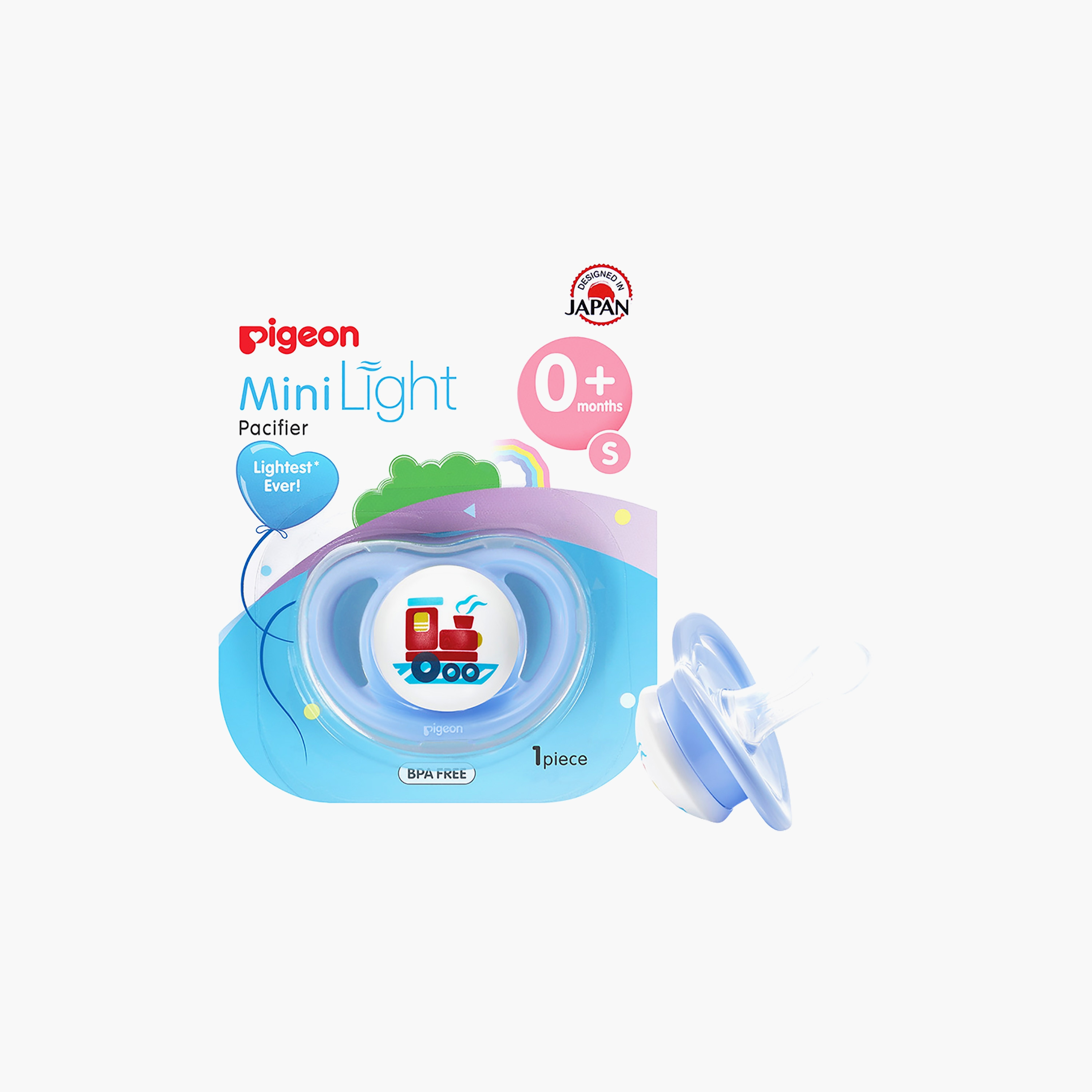 Pigeon Mini Light BPA Free Pacifier, Train-baby-feeding-pacifiers-image-1