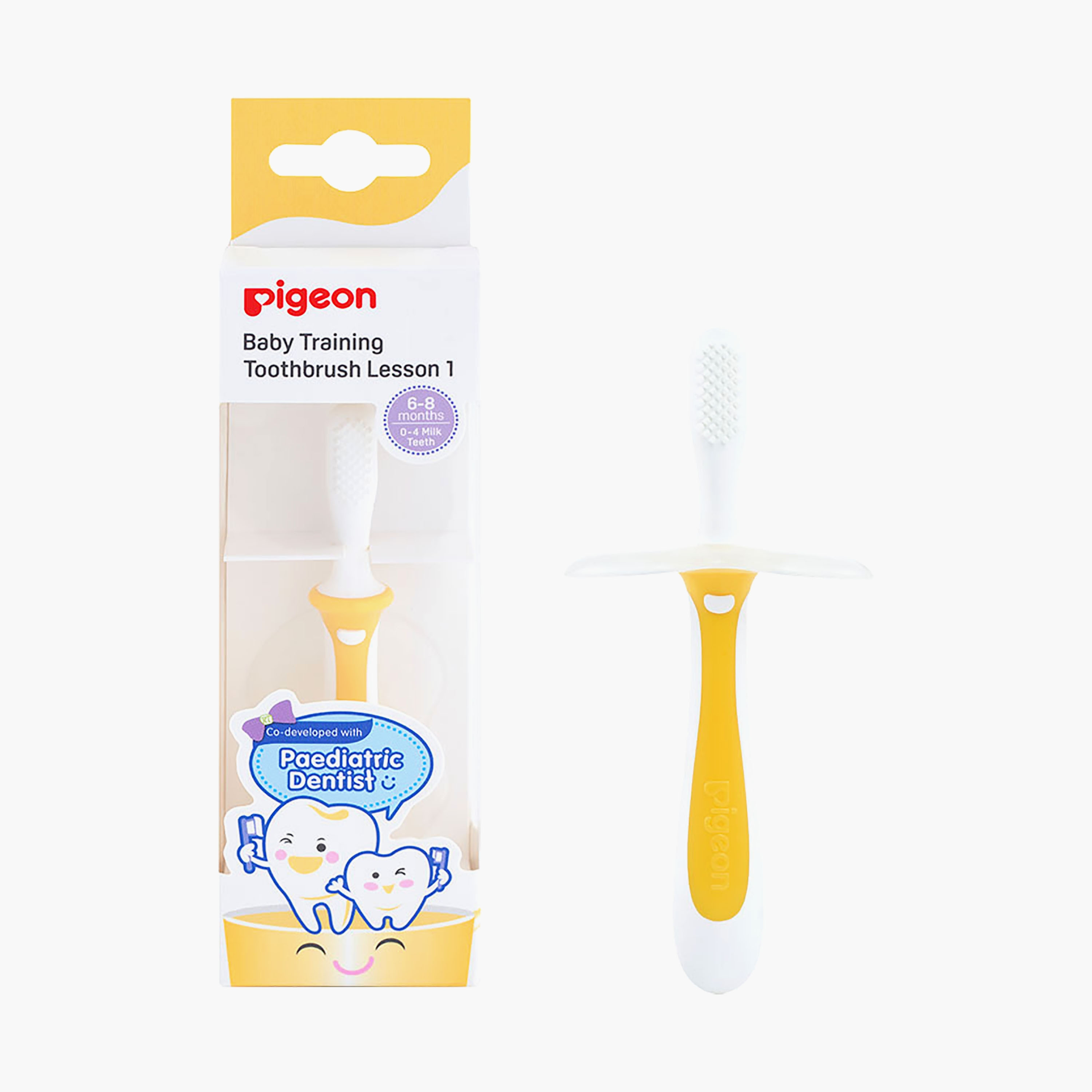 فرشاة أسنان تدريب من بيجون، ليسون 1، أصفر-baby-bathandcare-oralcare-image-1
