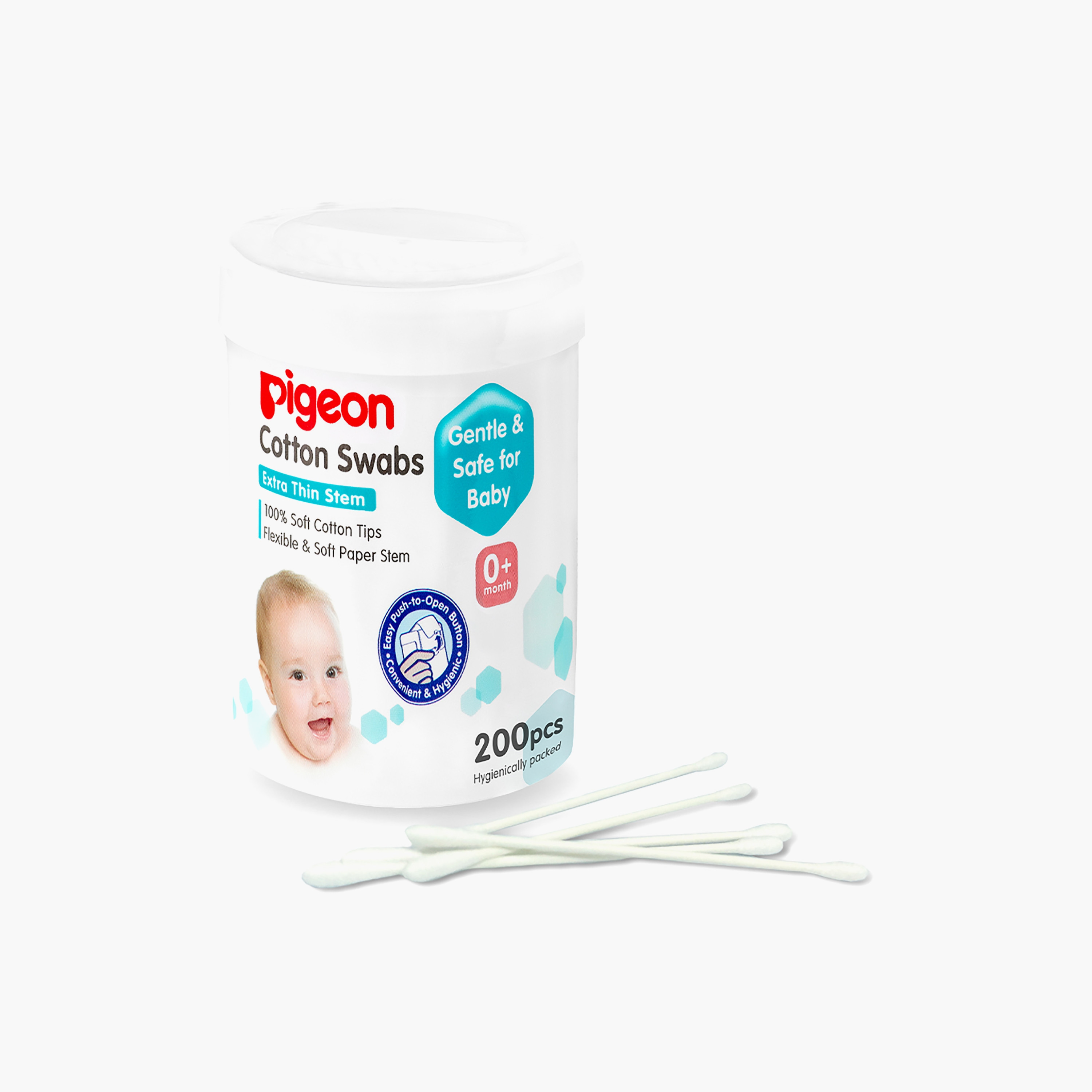 Pigeon 200-Piece Soft Cotton Swabs-baby-bathandcare-hairbodyskincare-image-1