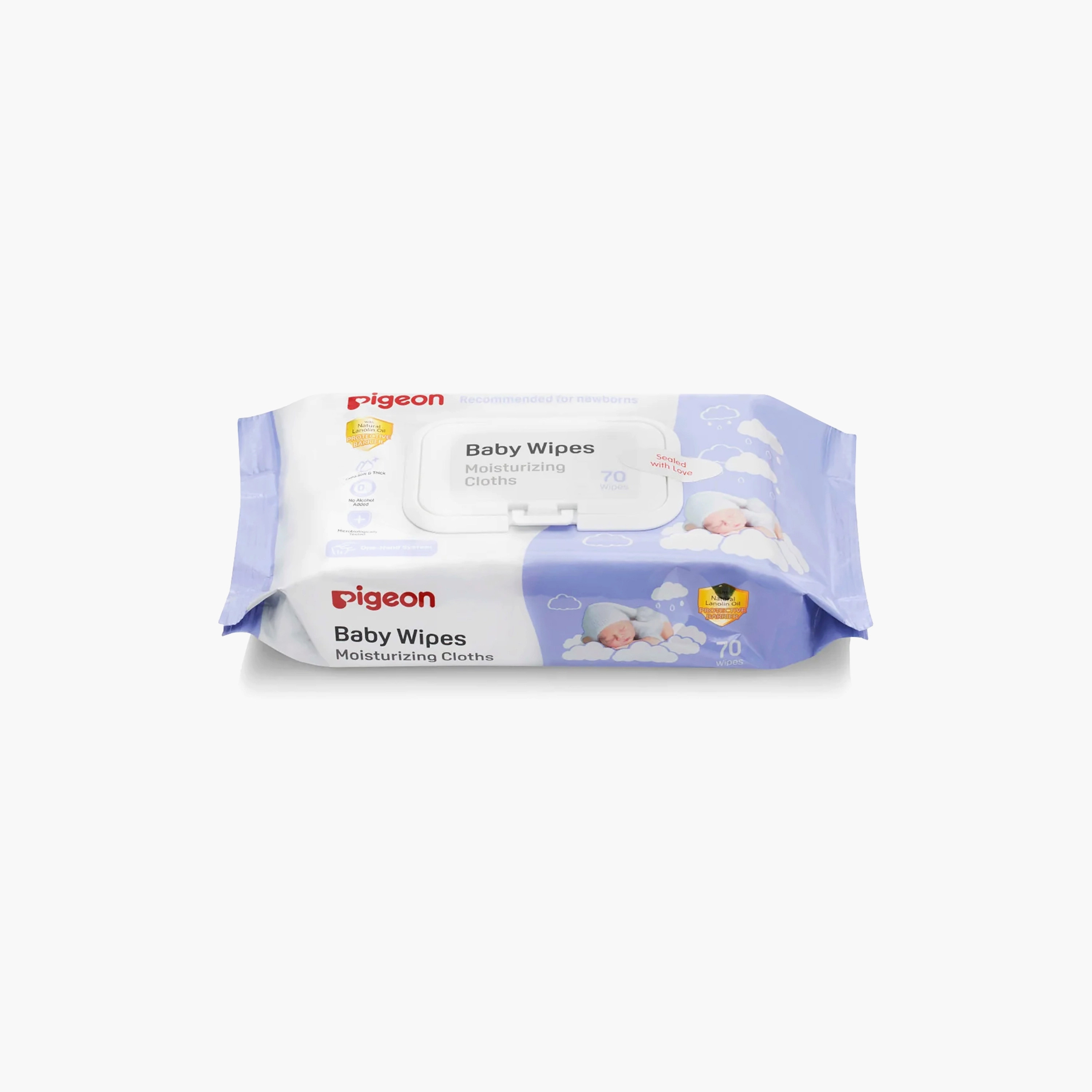 Pigeon 70-Piece Moisturizing Cloths Wipes-baby-diapering-babywipes-image-1