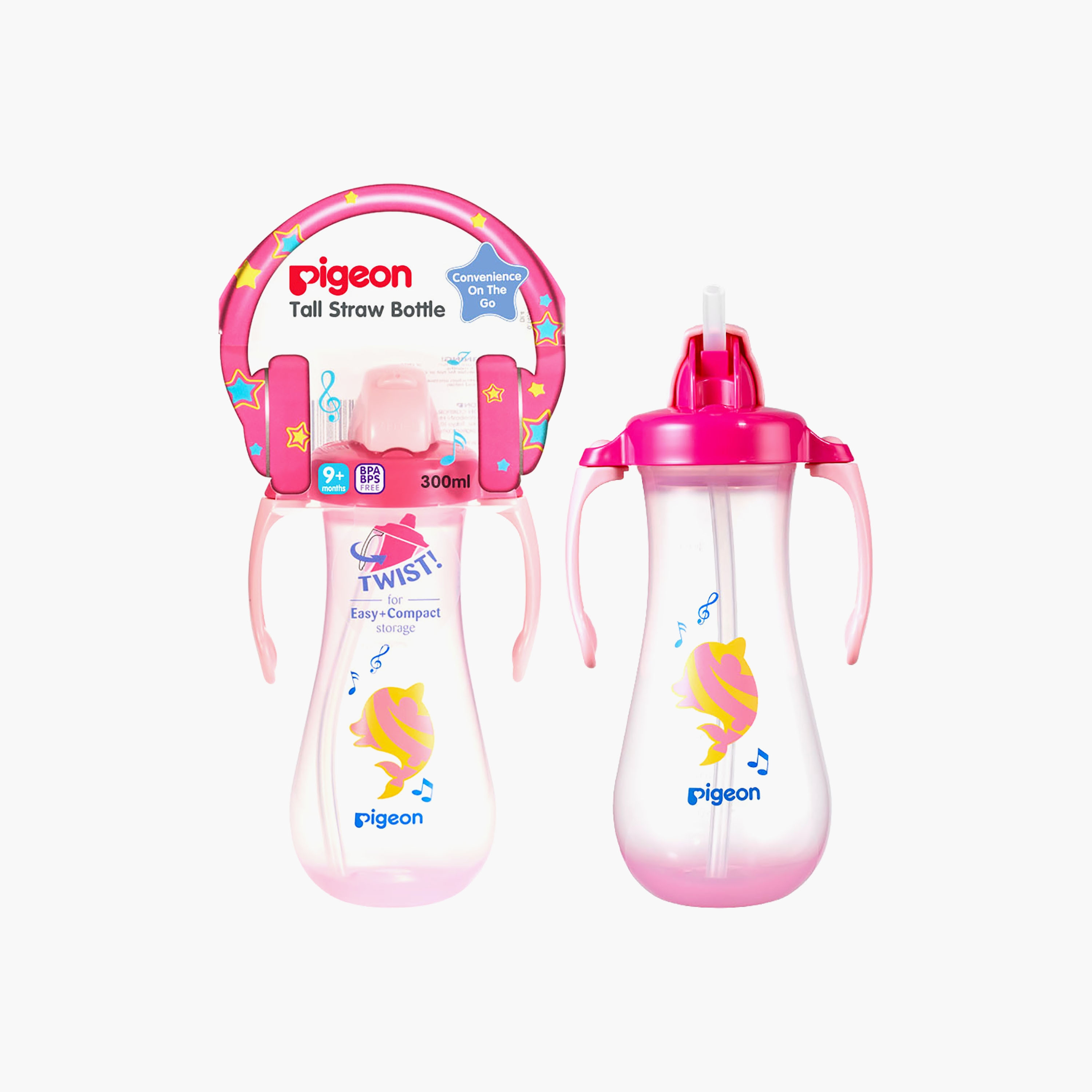 Pigeon Sipper Cup with Straw, Pink-baby-feeding-mealtimeessentials-image-1