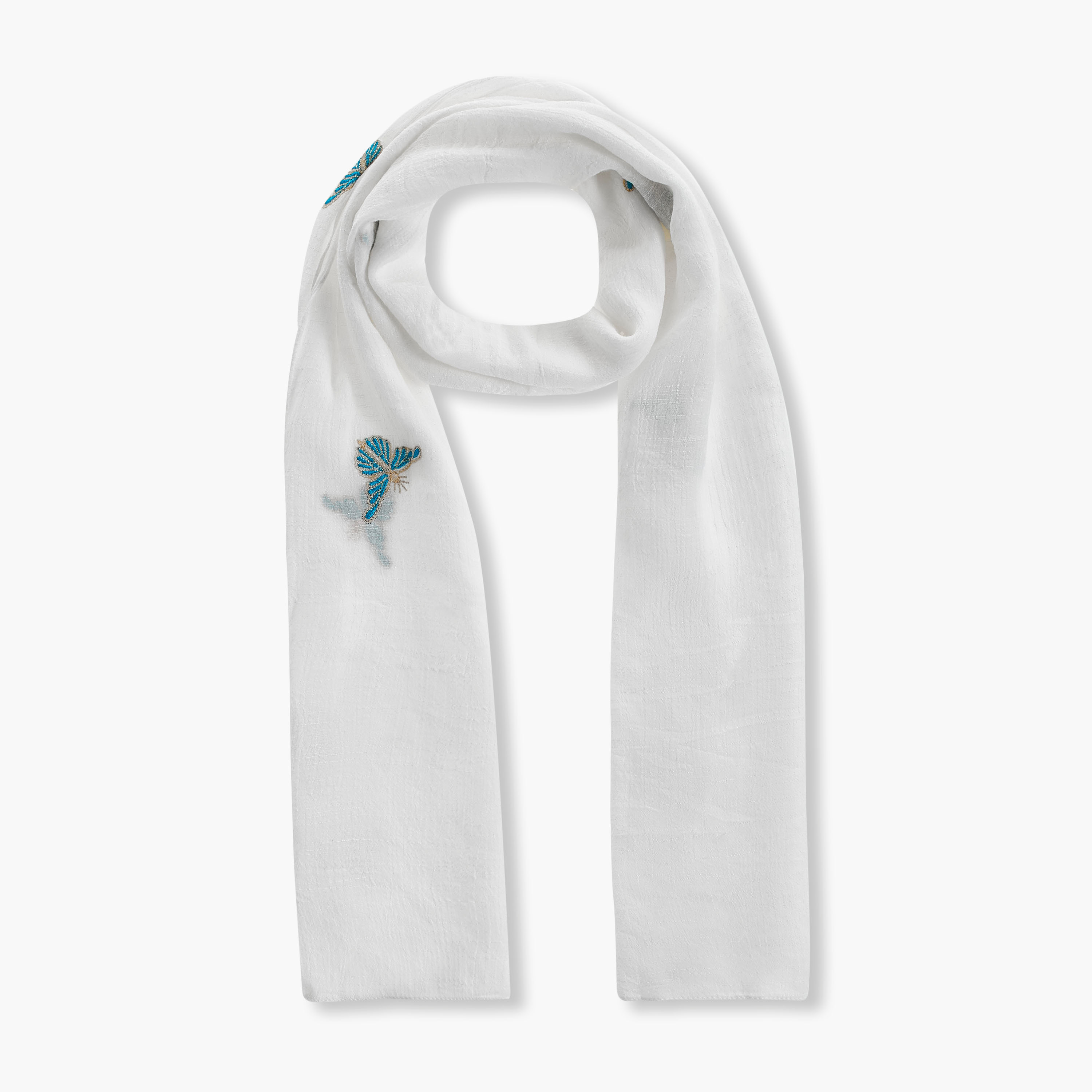 Zora Scarf Butterfly Embroidered-women-clothingaccessories-scarves-image-1