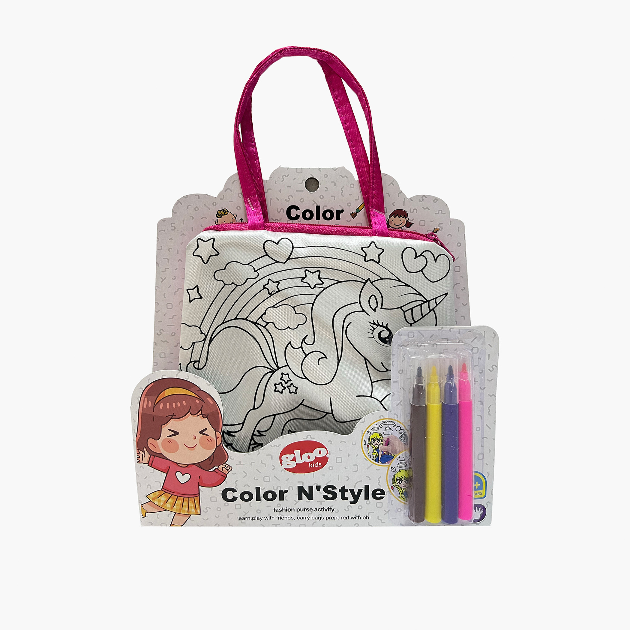 Gloo Color N Style Unicorn DIY Painting Bag-school-artsandcrafts-image-1