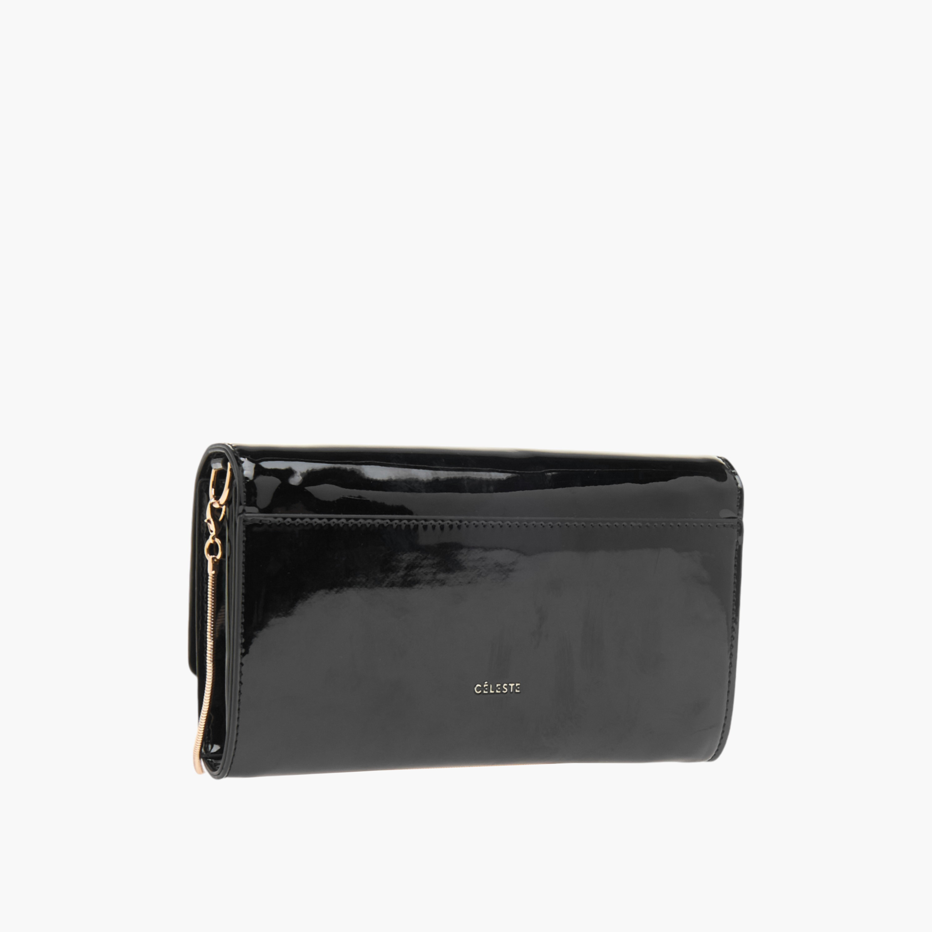 Celeste Solid Clutch with Detachable Chain Strap and Flap Closure-women-bagsandwallets-wallets-image-17