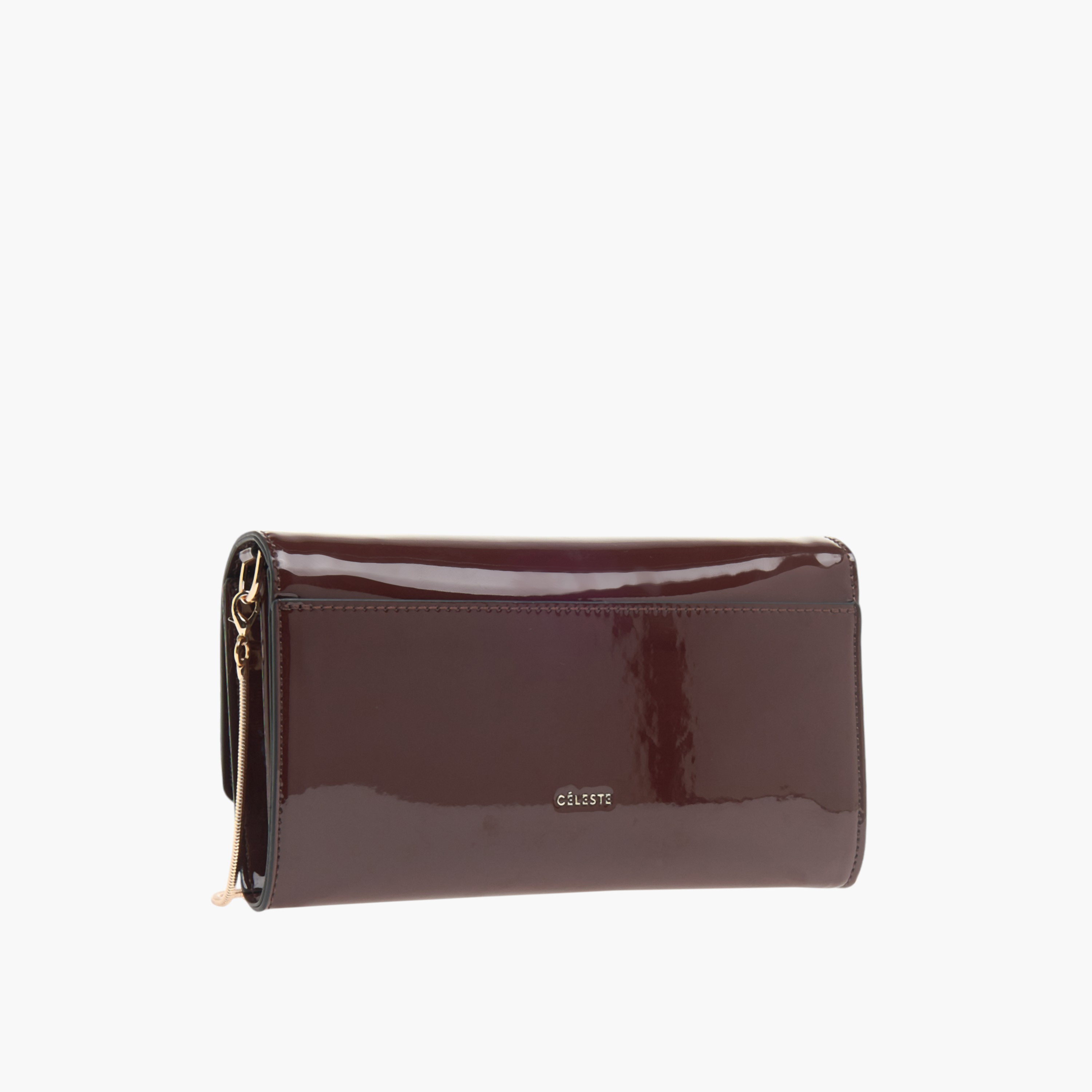 Celeste Solid Clutch with Detachable Chain Strap and Flap Closure-women-bagsandwallets-wallets-image-10